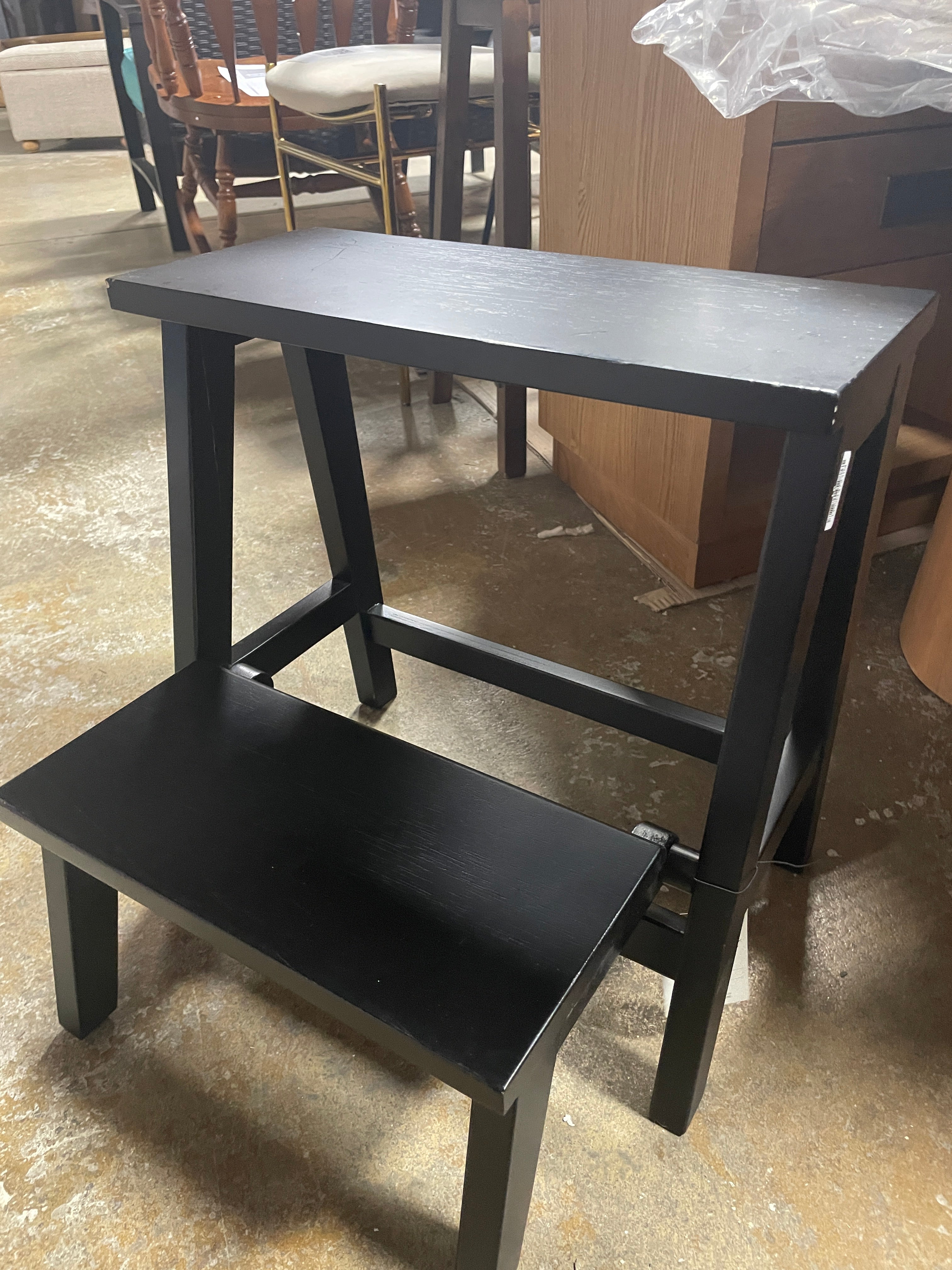 18" Wood Kitchen Step Stool SHOWROOM ITEM