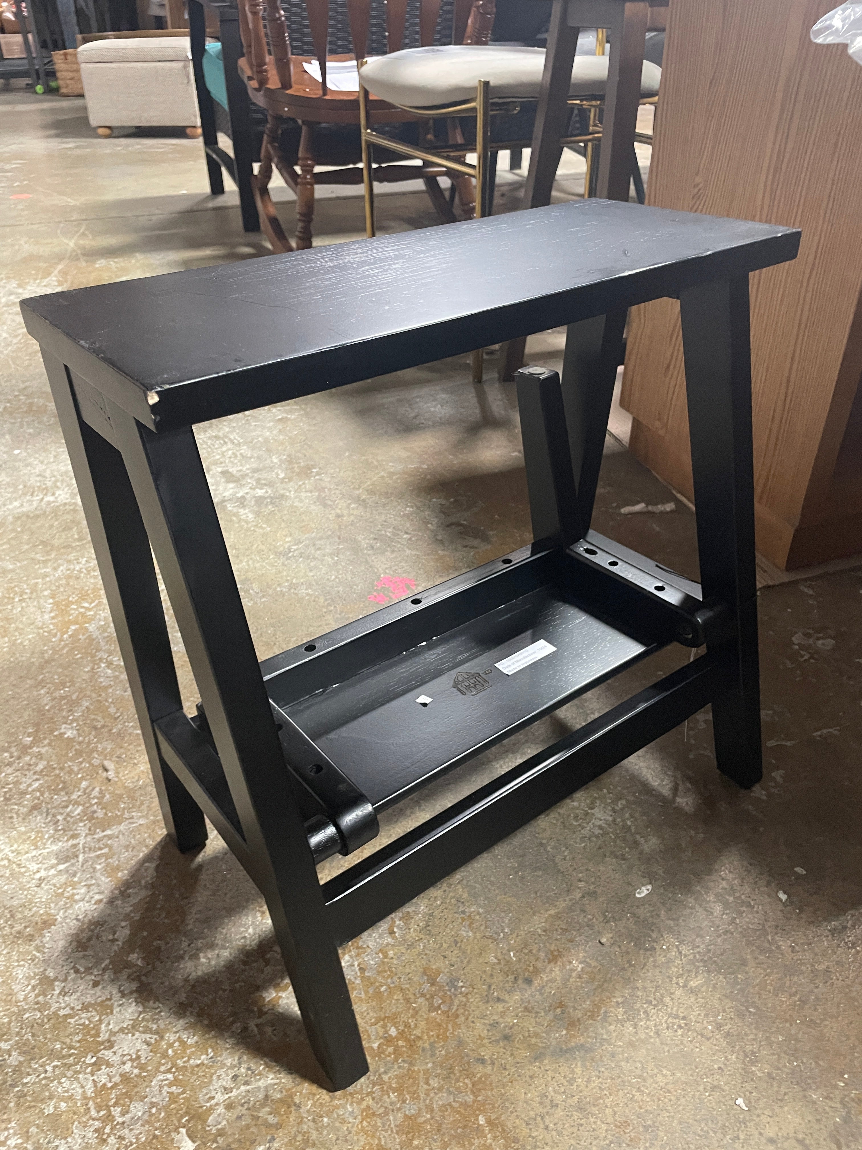18" Wood Kitchen Step Stool SHOWROOM ITEM