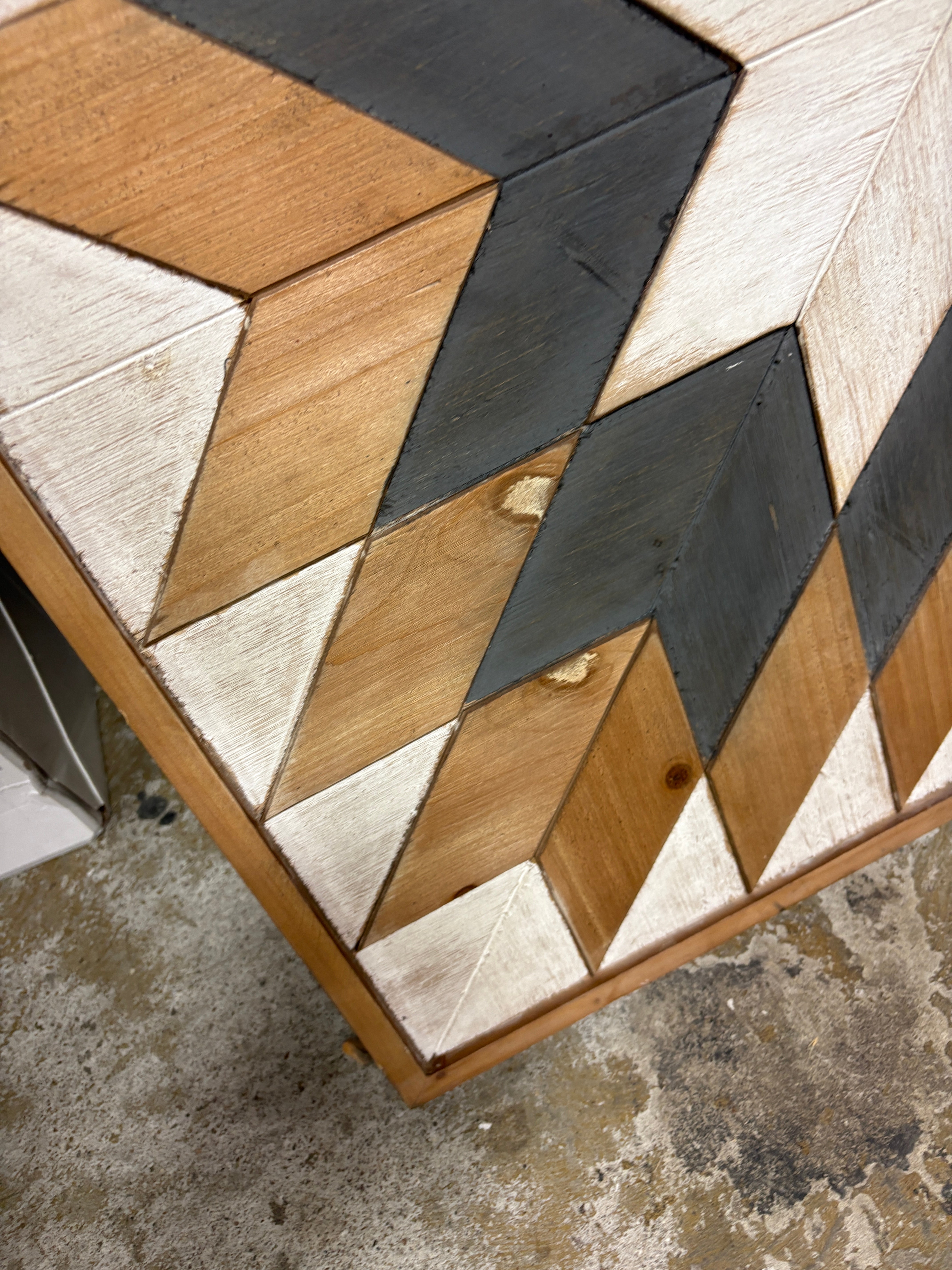 30" x 30" Wood Geometric Handmade Southwestern Wall Decor Brown SHOWROOM ITEM