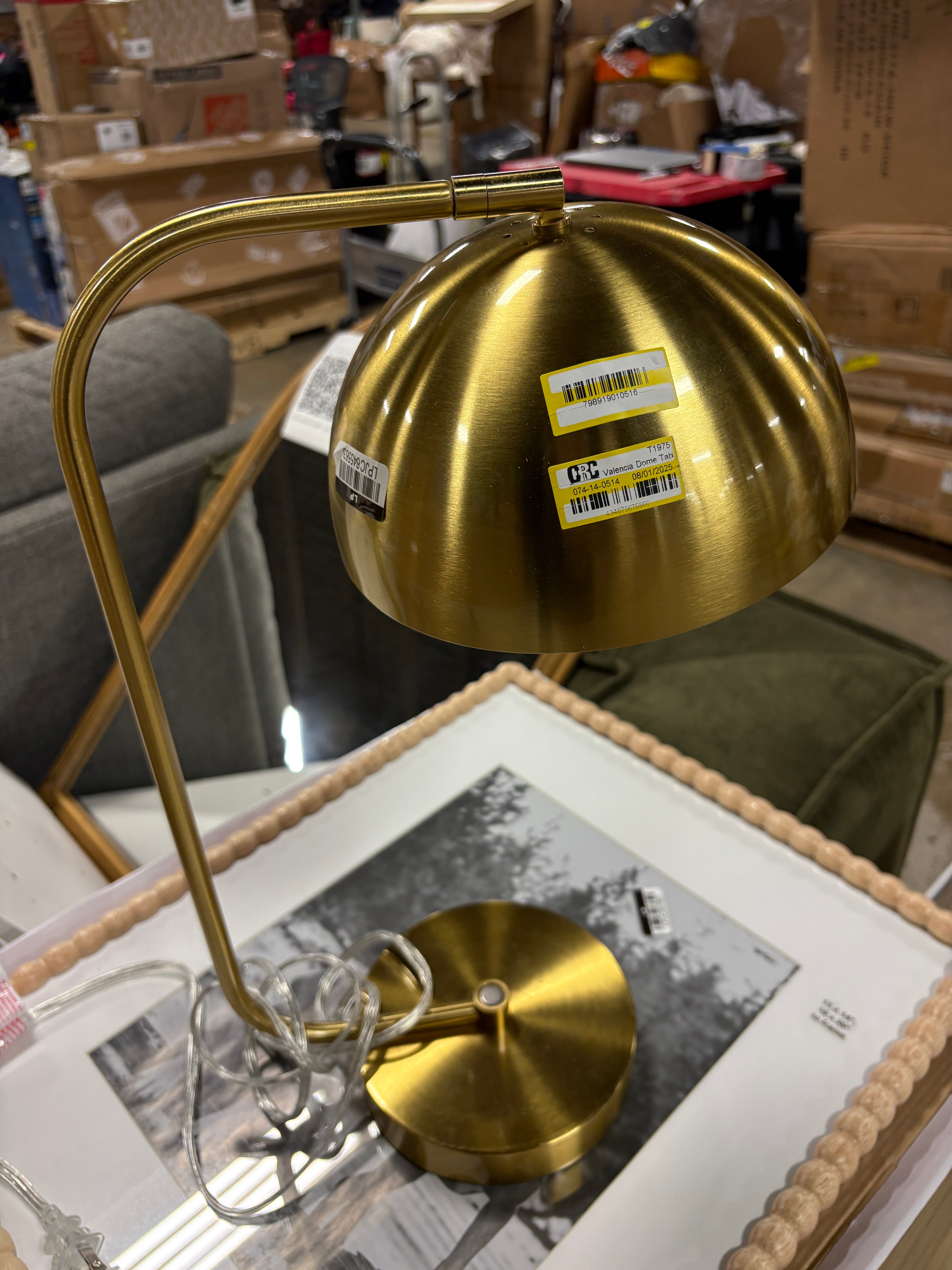 Valencia Dome Table Lamp Brass SHOWROOM ITEM