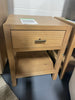 Grooved Wood Square Accent Side Table with Drawer 6149SR SHOWROOM ITEM
