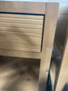 Grooved Wood Square Accent Side Table with Drawer 6149SR SHOWROOM ITEM