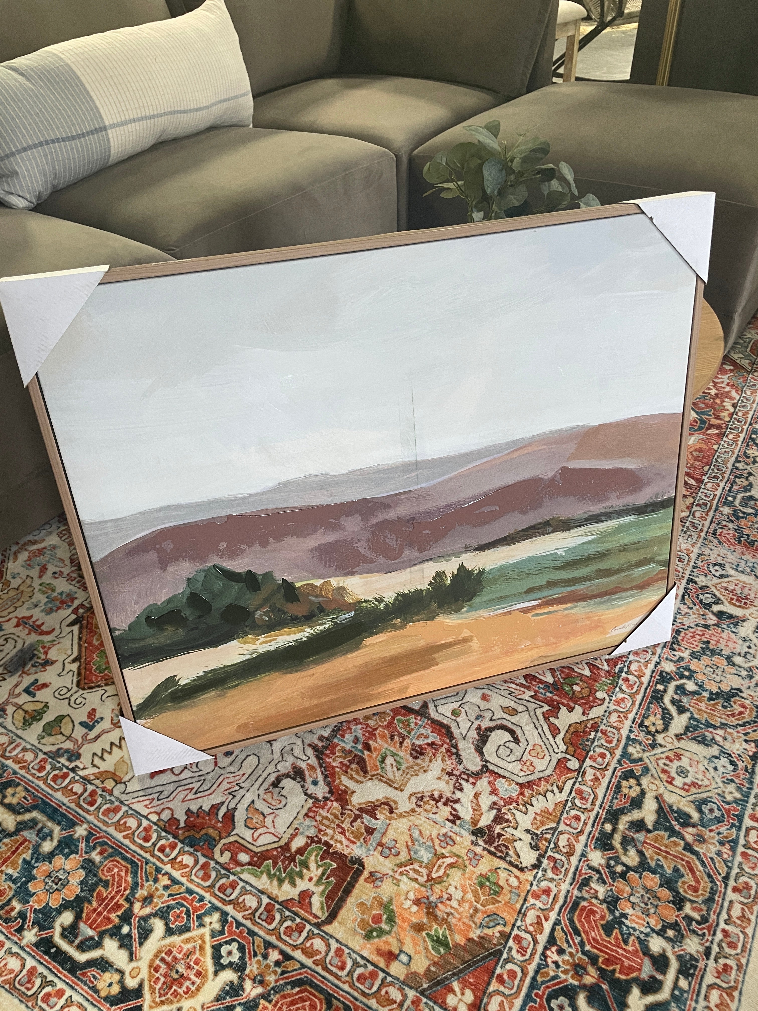 30" x 24" Landscape Framed Canvas Natural SHOWROOM ITEM