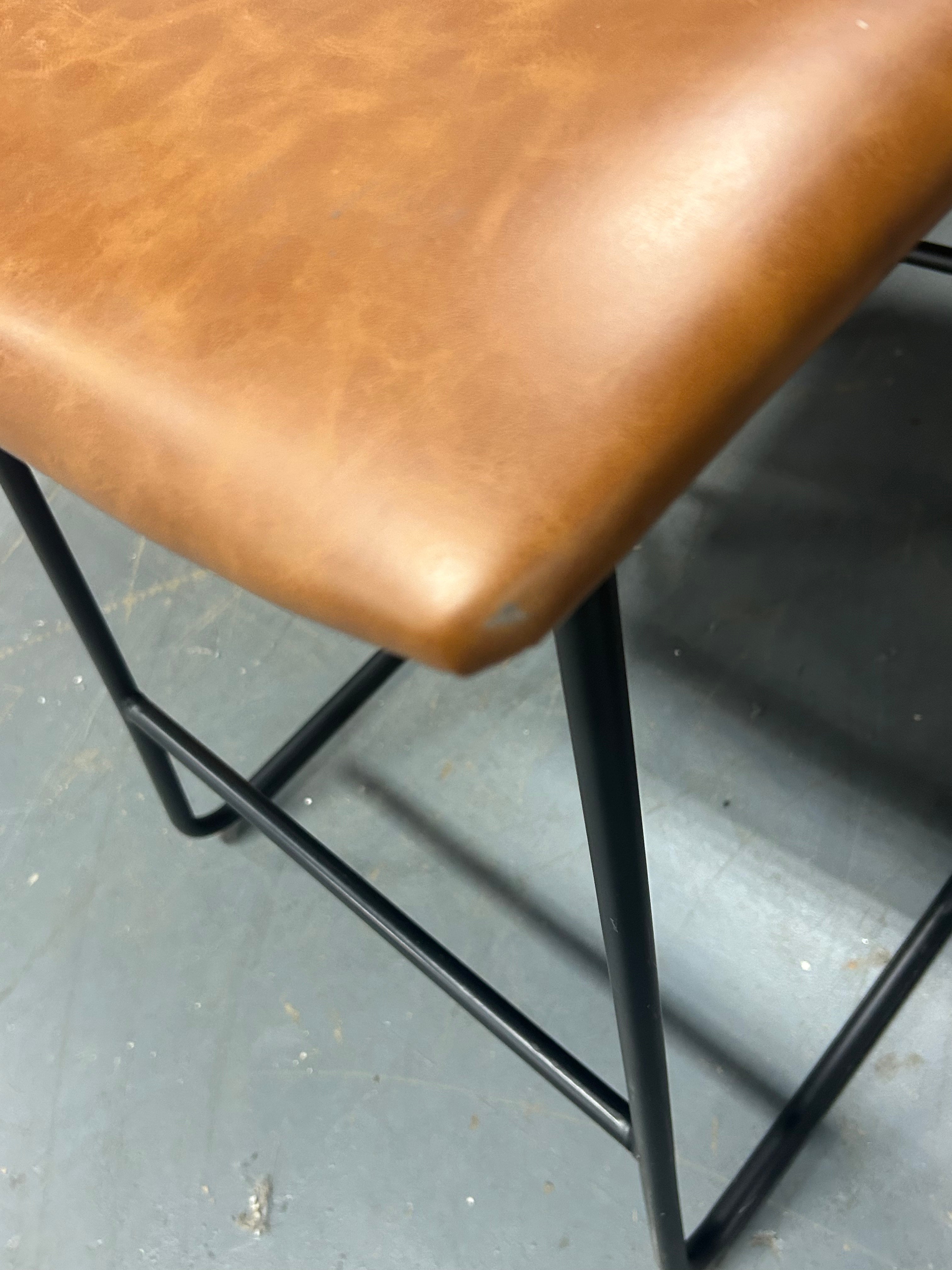 Set of 2 Bowden Faux Leather Counter Height Barstool