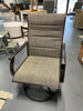 Single Steel Swivel Patio Padded Arm Chair