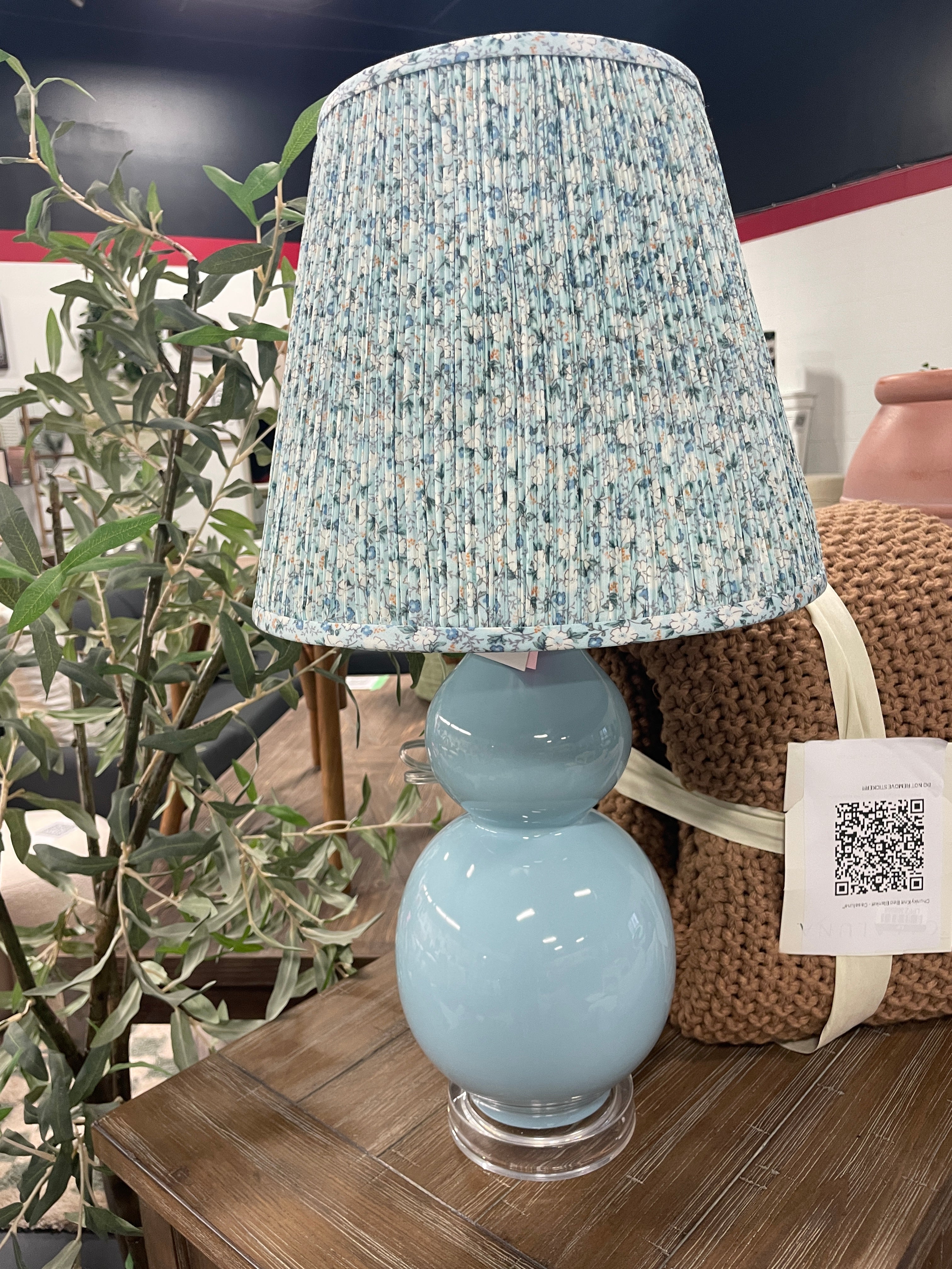 Blue Ceramic Table Lamp SHOWROOM ITEM