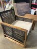 2 Piece Patio Wicker Furniture Chair and Side Table, SHOWROOM ITEM