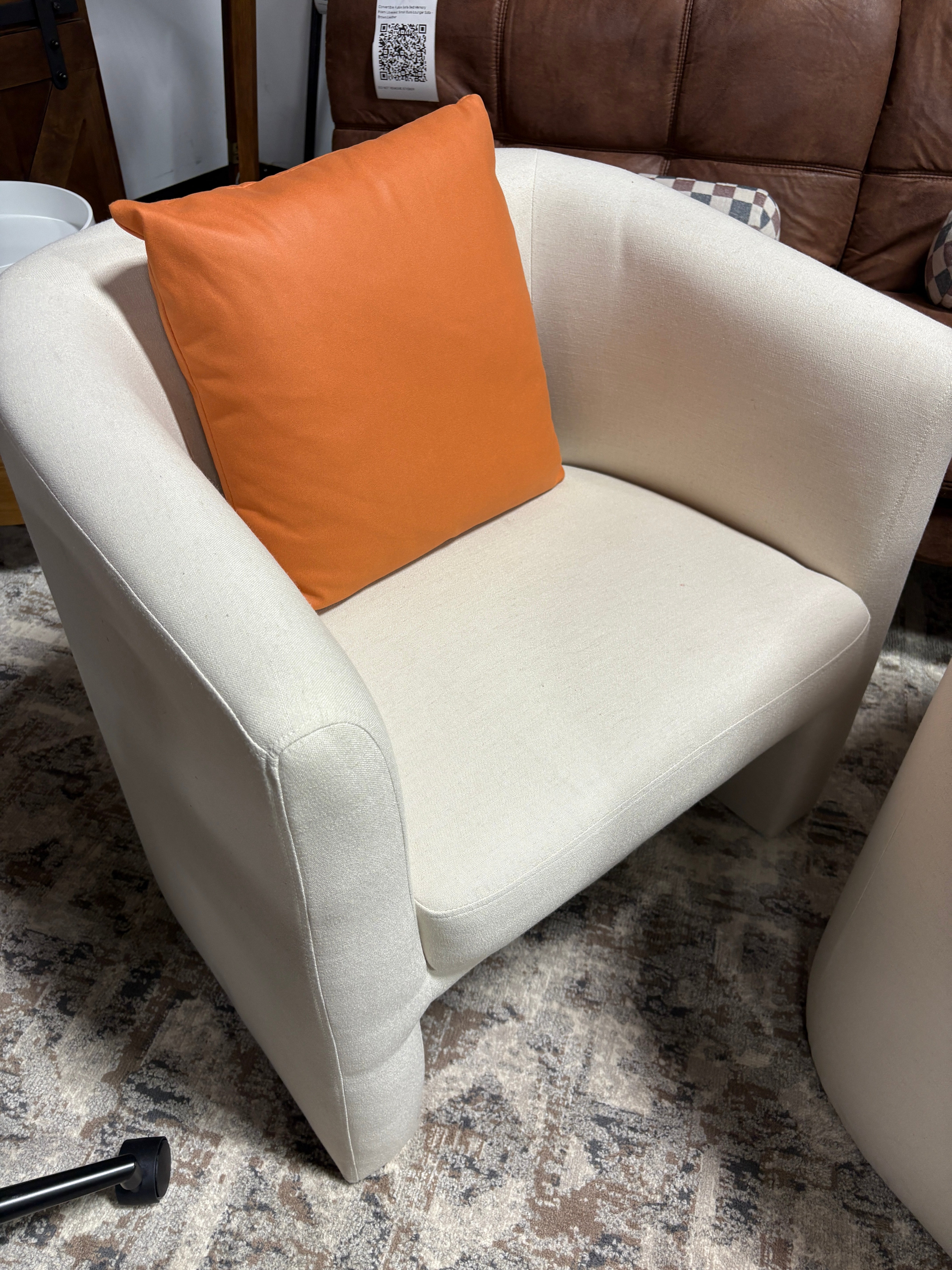 Vernon Upholstered Barrel Accent Chair SHOWROOM ITEM