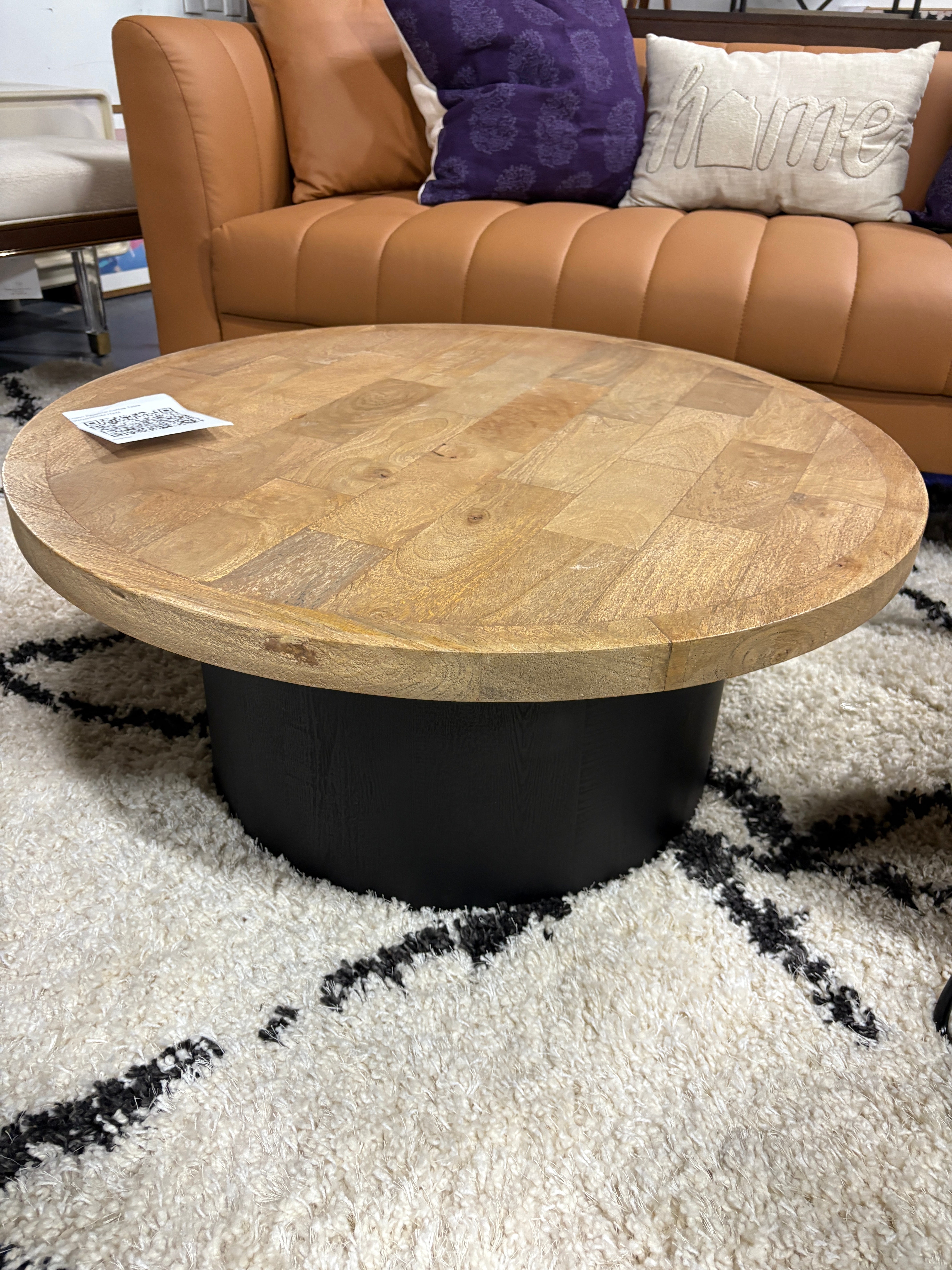 Giann Pedestal 32” Coffee Table SHOWROOM ITEM