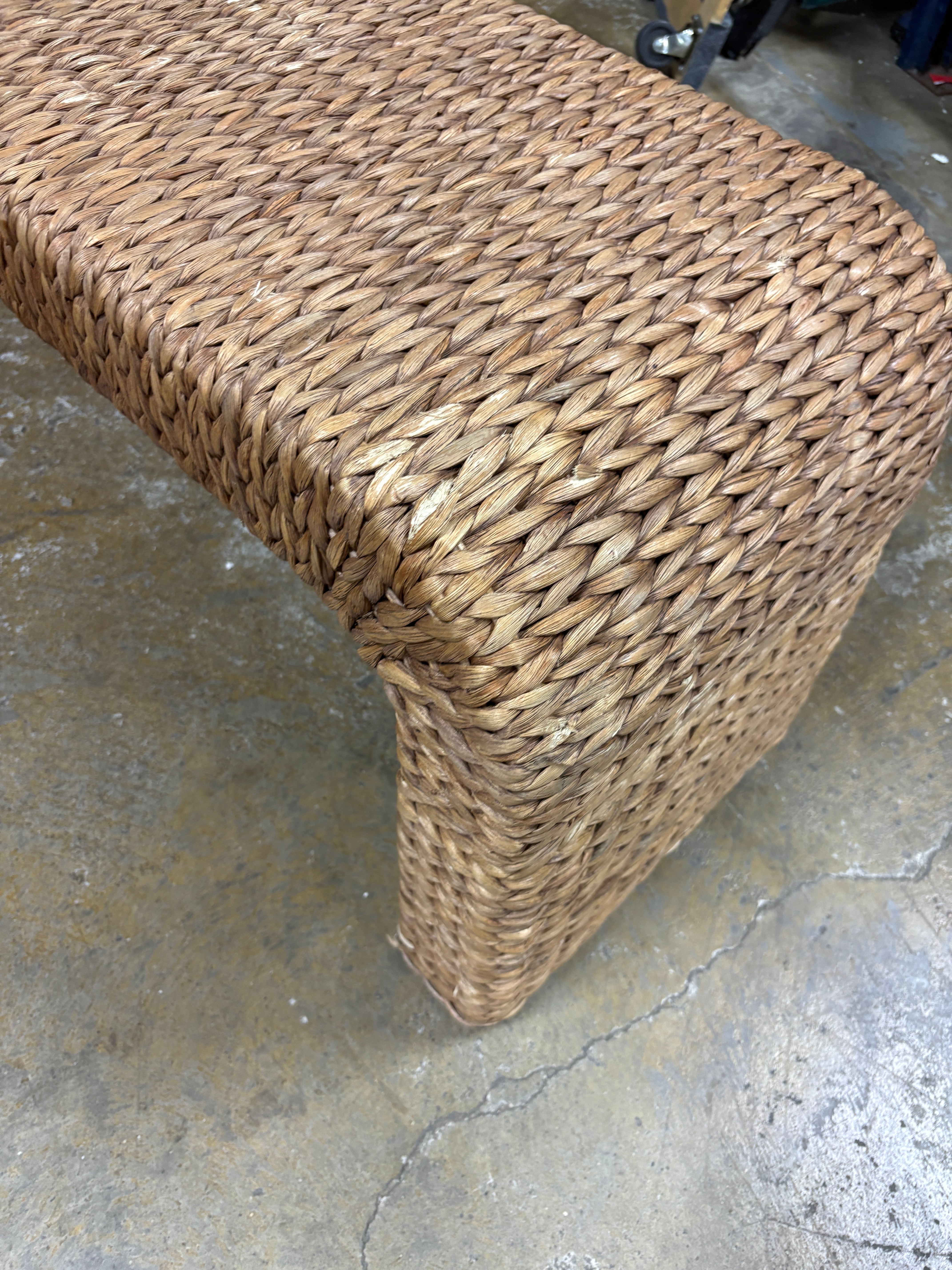 Shiffer Waterfall Woven Bench  SHOWROOM ITEM