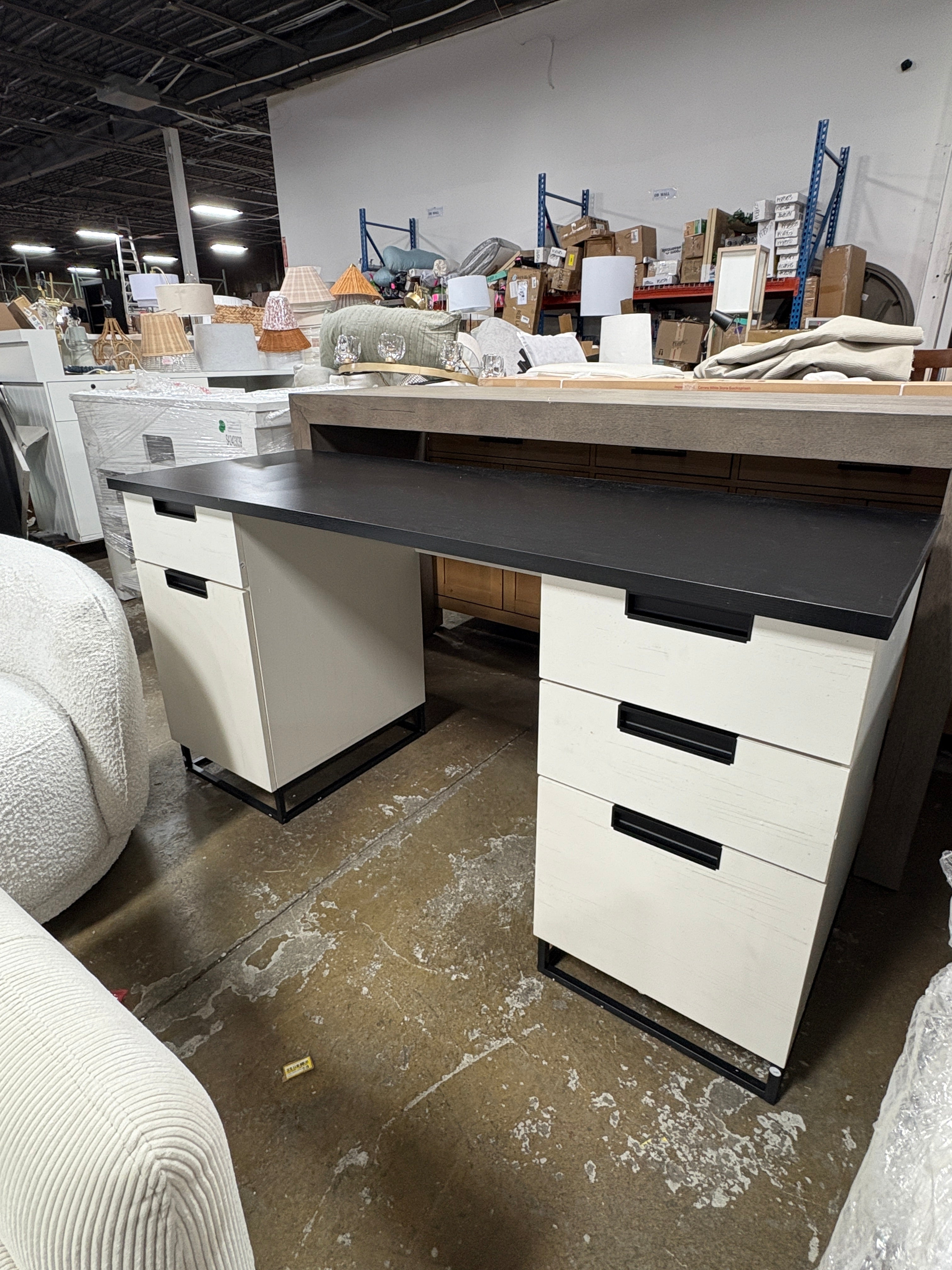 59" Executive Desk, Farmhouse Computer Desk SHOWROOM ITEM