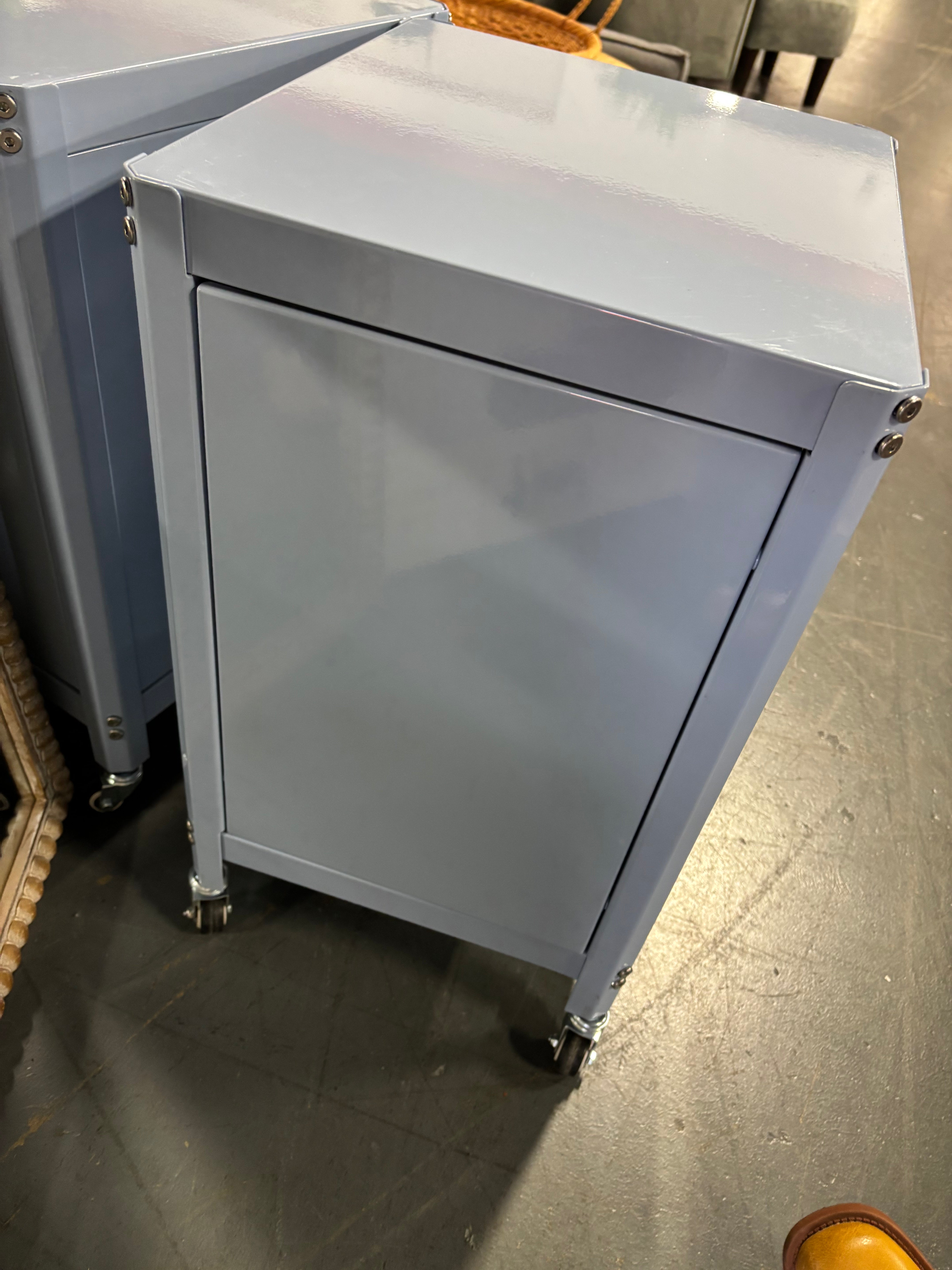 Blue Metal Rolling Locker Cabinet-SHOWROOM ITEM