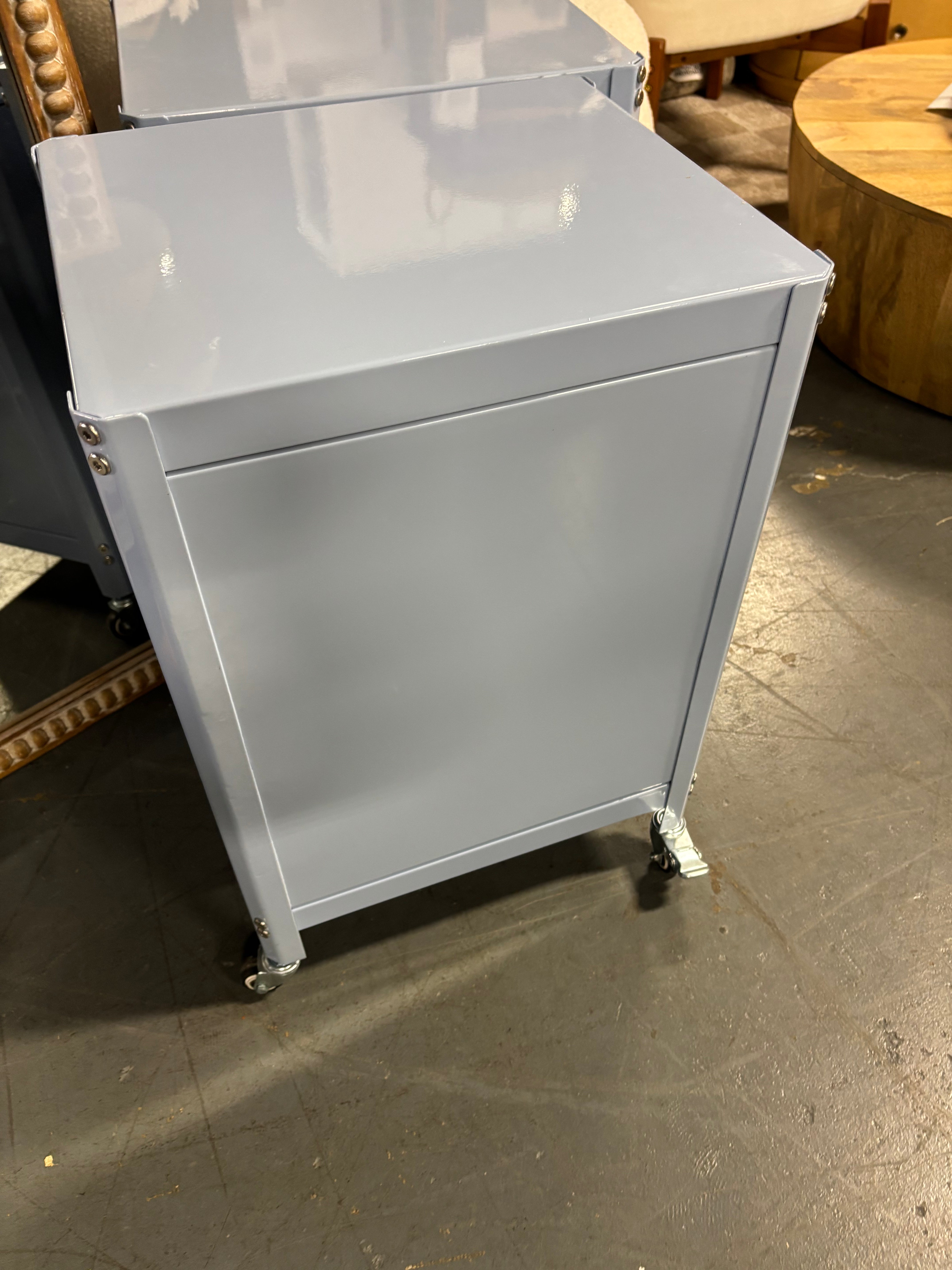 Blue Metal Rolling Locker Cabinet-SHOWROOM ITEM