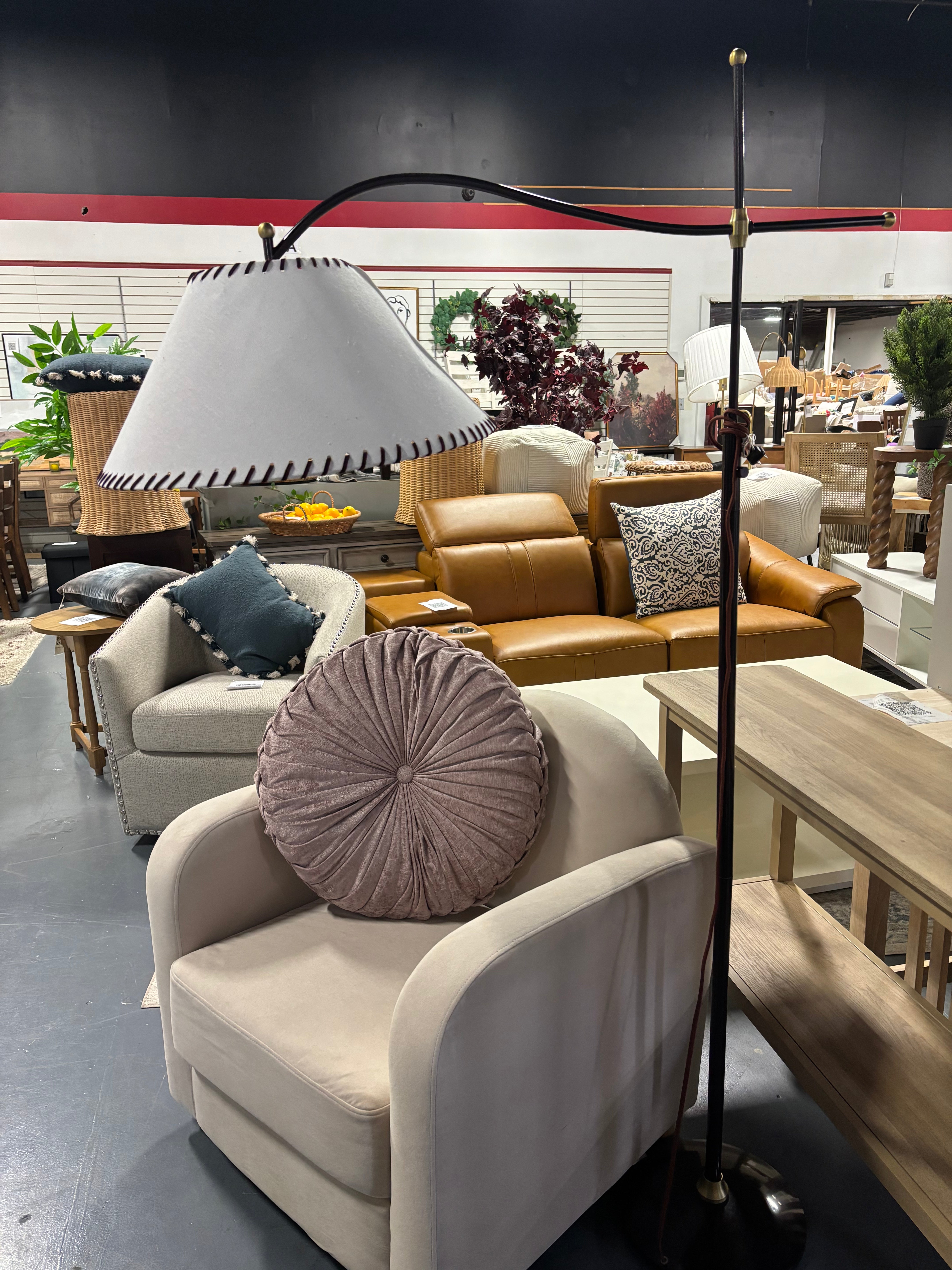 Maroon Floor Lamp-SHOWROOM ITEM