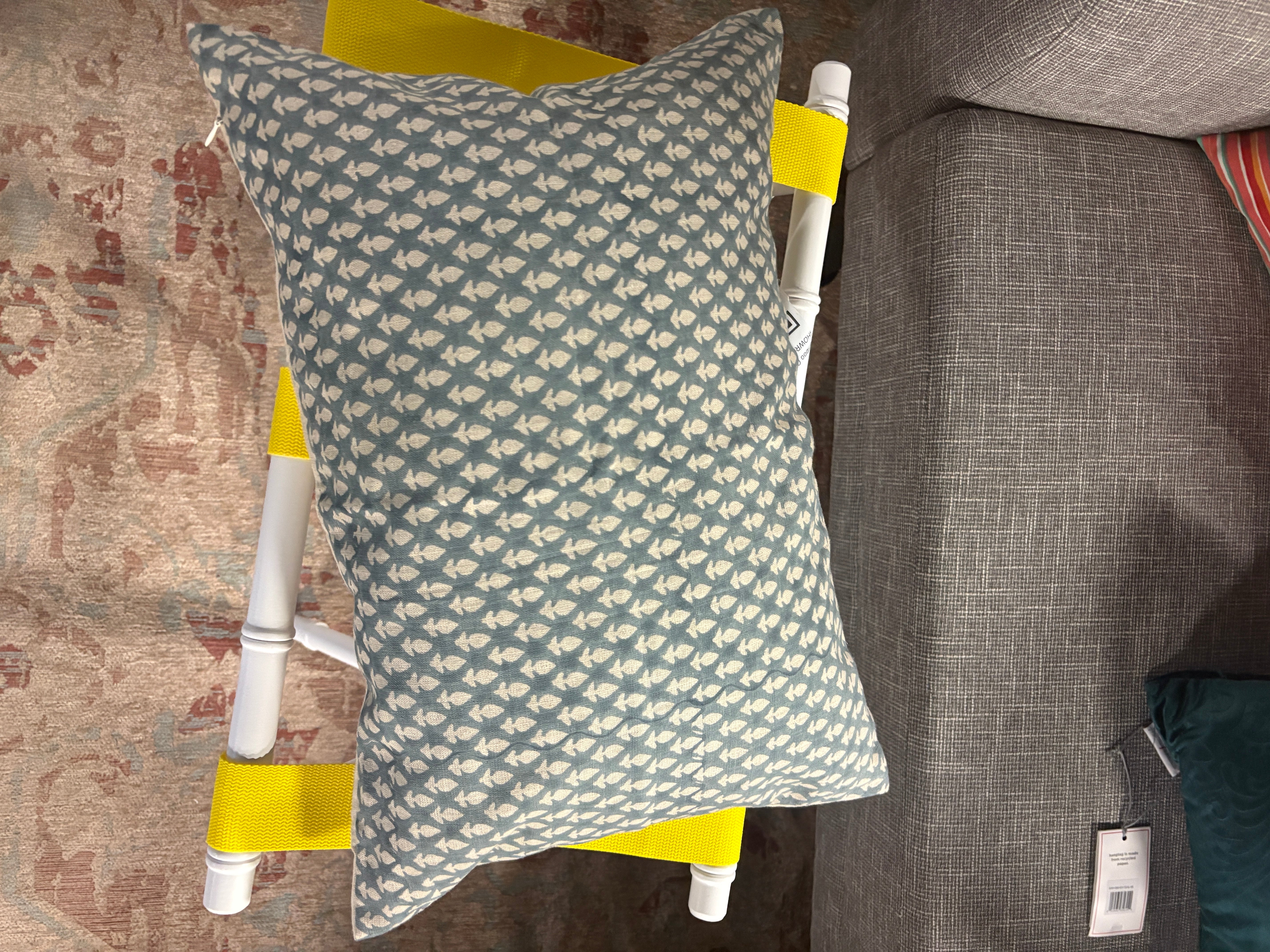 Fabdivine Floral Linen Pillow SHOWROOM ITEM