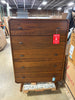 Aleksiejus 5 Drawer 35.35'' W Chest in Dark Walnut SHOWROOM ITEM