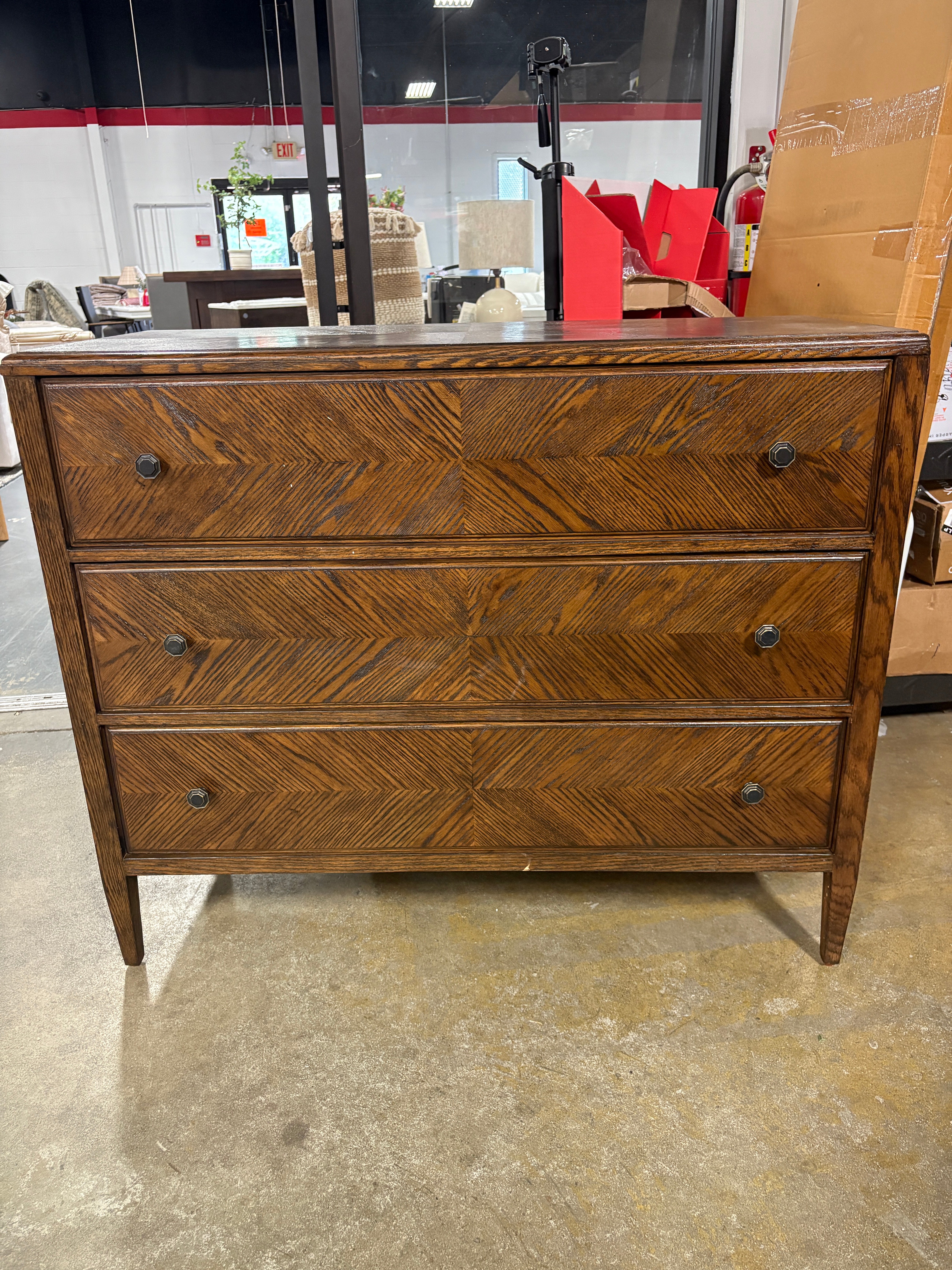 Theodore Alexander Nova Solid Wood 46'' W 3 - Drawer Dresser SHOWROOM ITEM