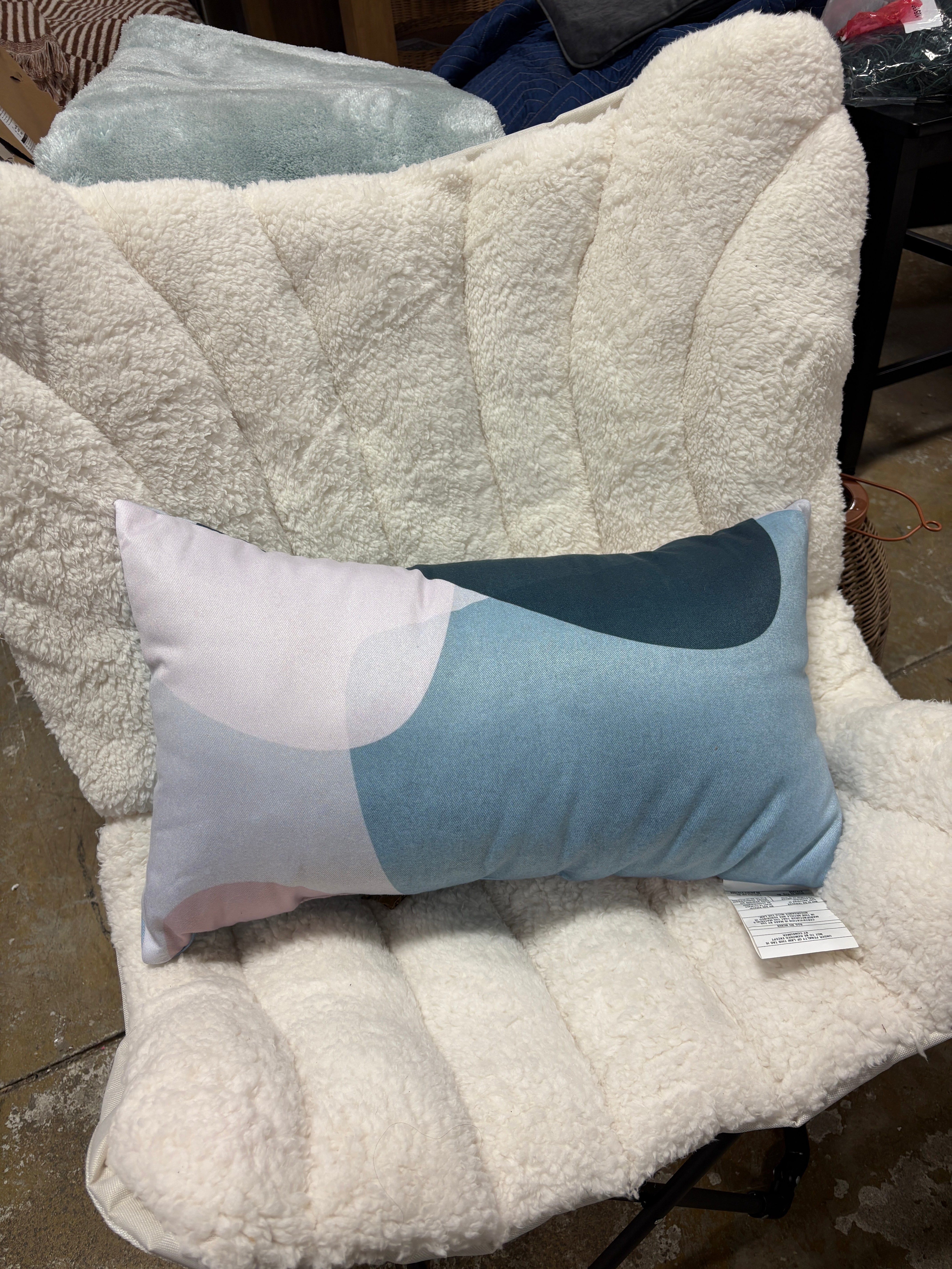 Graphic Outdoor Lumbar Pillow SHOWROOM ITEM