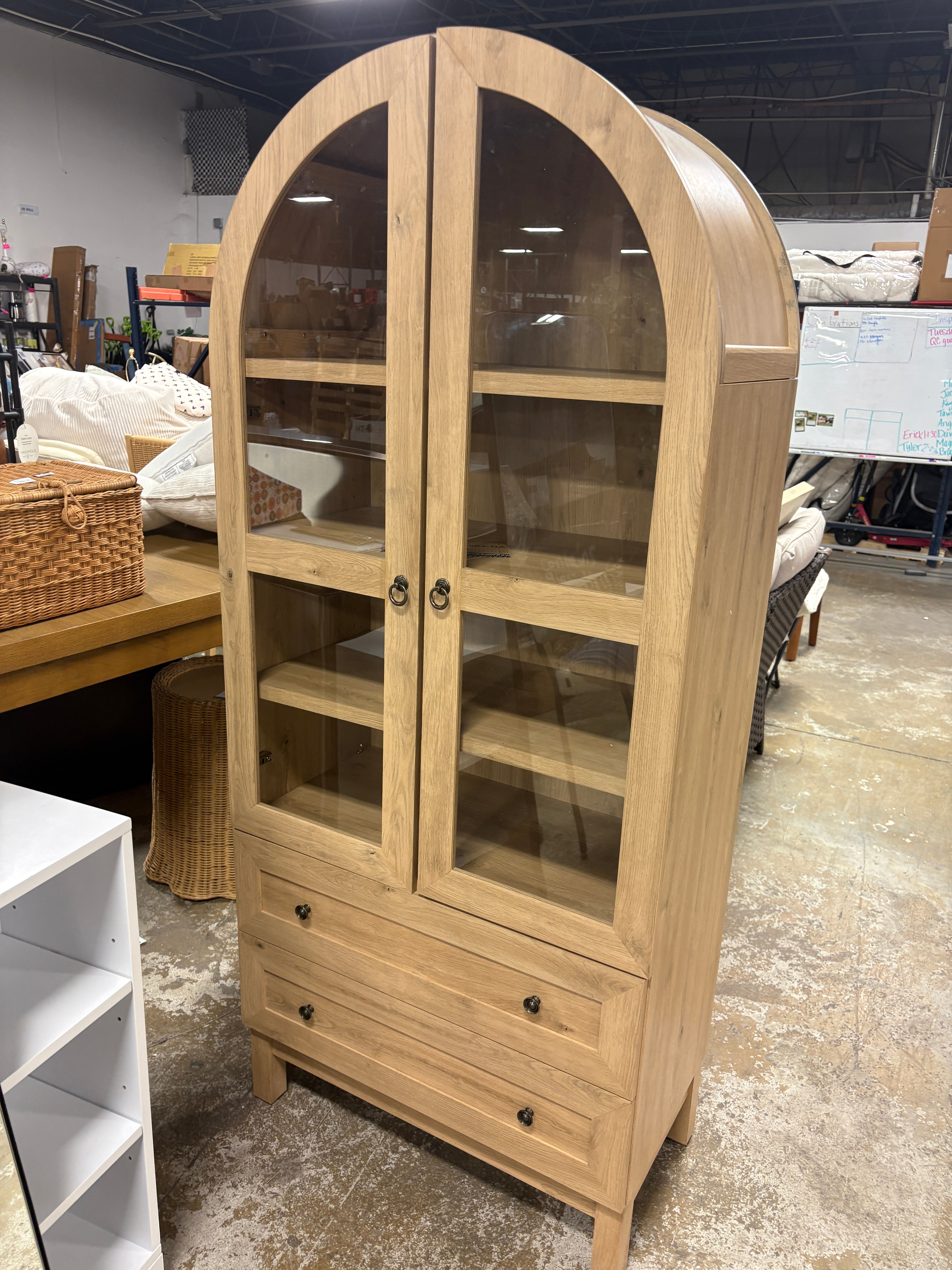 71″ Tall Arched Pantry Cabinet with 2 Drawers SHOWROOM ITEM