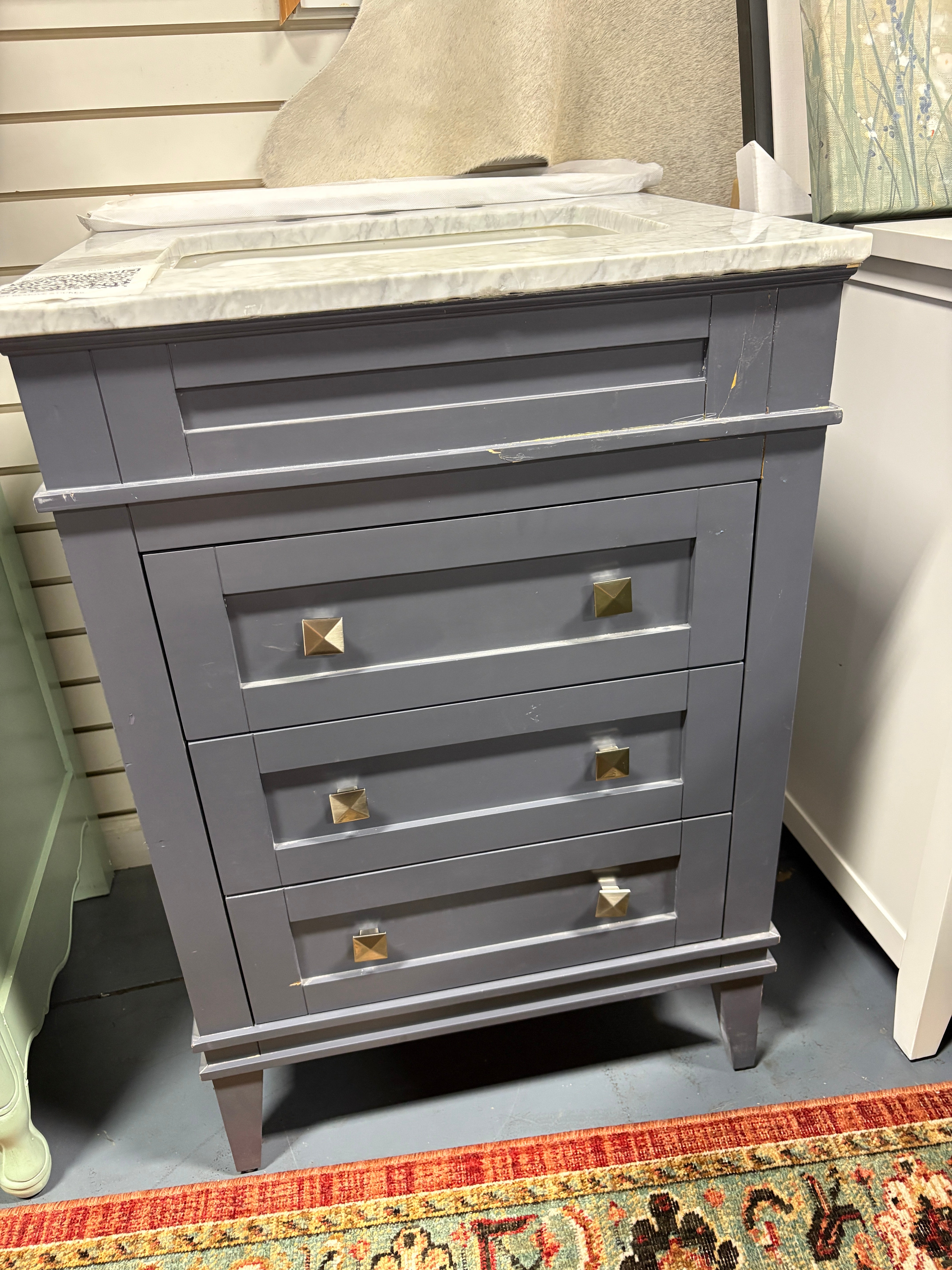 Frankfurt 24" Single Bathroom Vanity - Marine Gray SHOWROOM ITEM