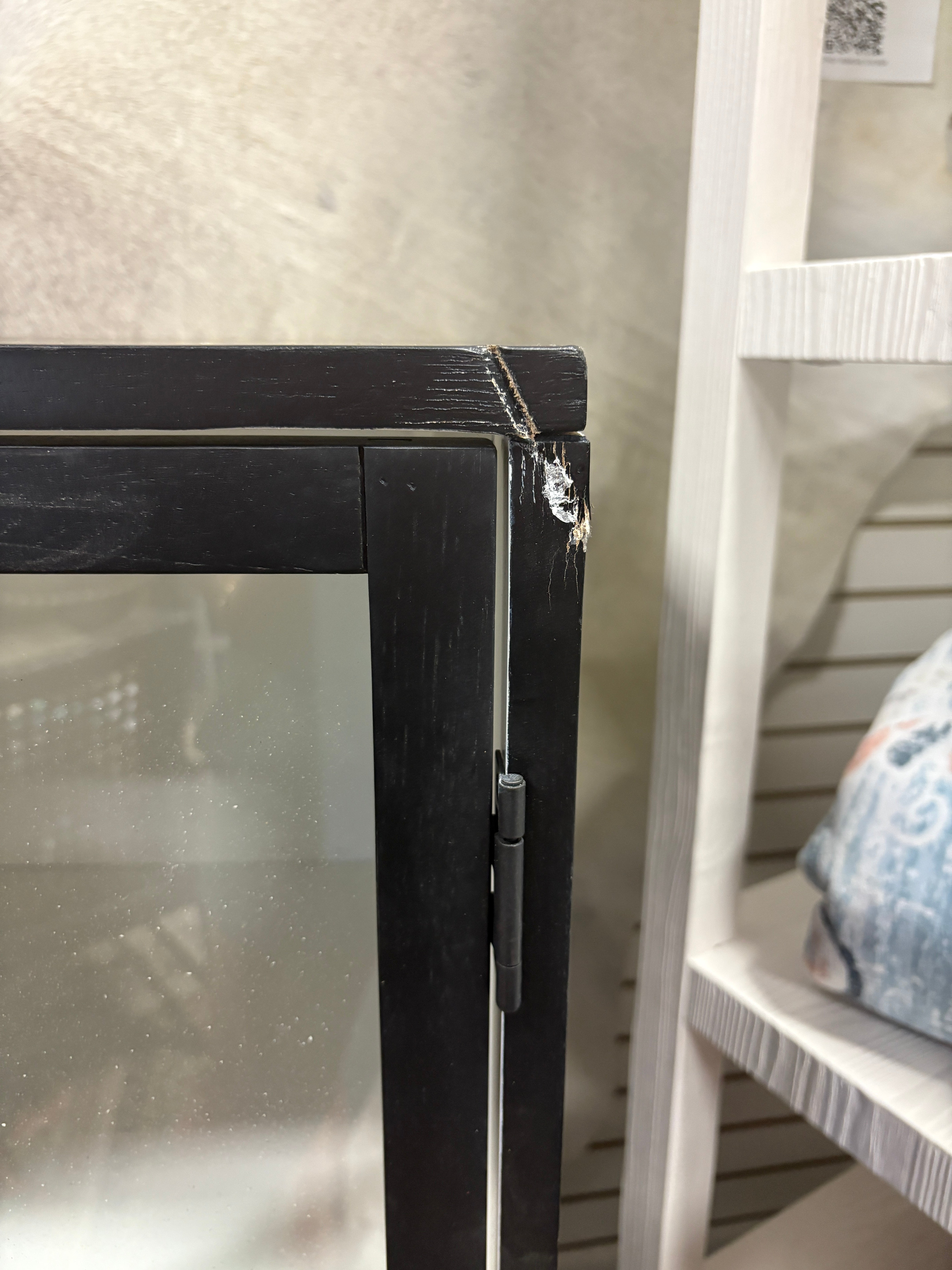 Bloomingville Wood 2 Windowpane Cabinet SHOWROOM ITEM