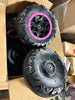4-Pack PU Solid Rubber Tire for Power Wheels Ride on Car ﻿Alligator Tires Wheels Upgrade, 13in Wheels 1.2CM/0.47in Aperture Front/Rear Wheel for Car/SUV/UTV/ATV/Motorcycle Replacement Parts