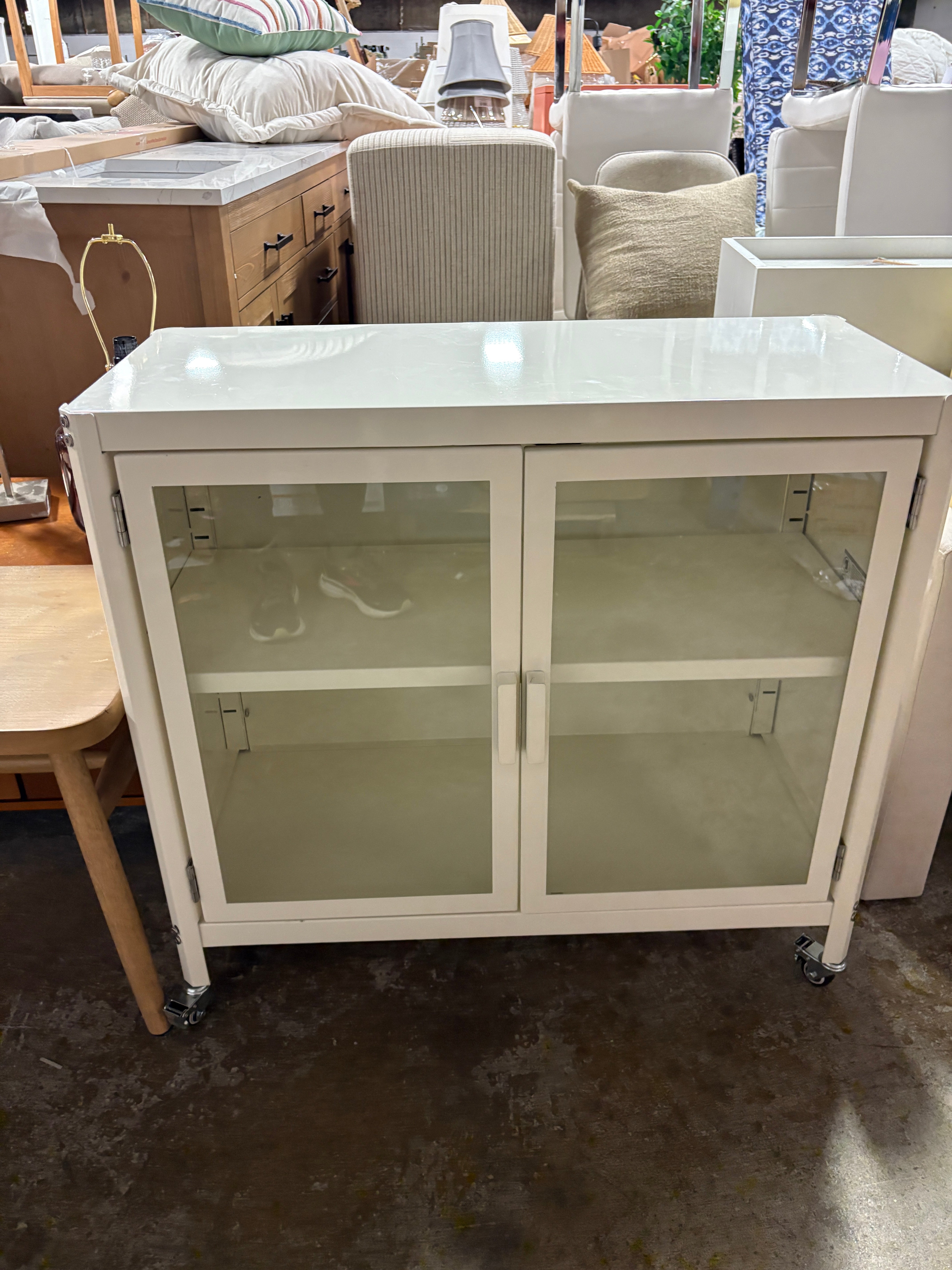 2 Door Metal Rolling Locker Storage Cabinet SHOWROOM ITEM