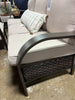 Rilyson B-Bend Wicker Outdoor Sofa with Beige Cushions and Wicker Frame - SHOWROOM ITEM