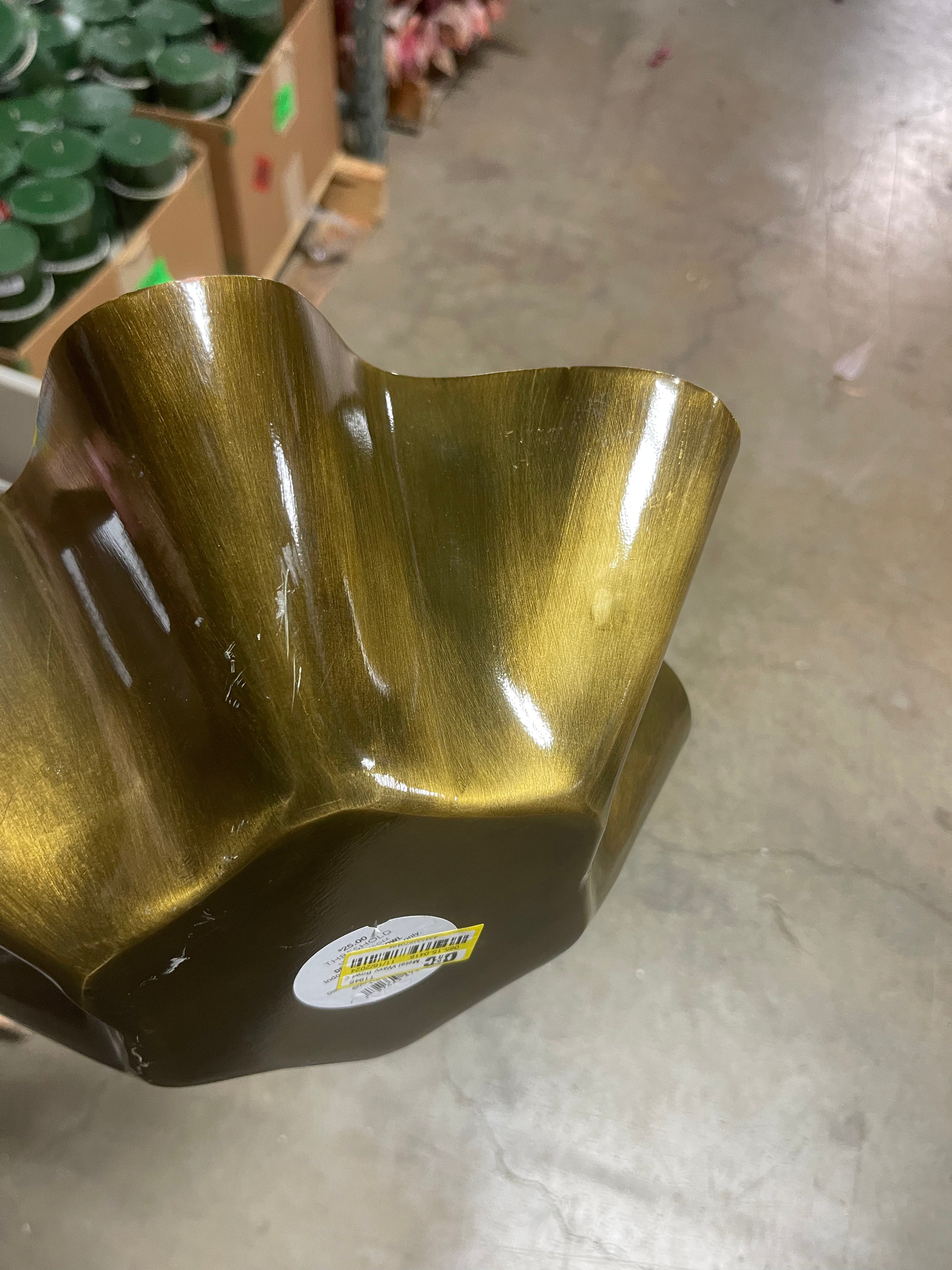 Metal Wavy Bowl Gold - Threshold™ designed with Studio McGee: Aluminum, Curved Design, Tabletop Accent Piece, final cut