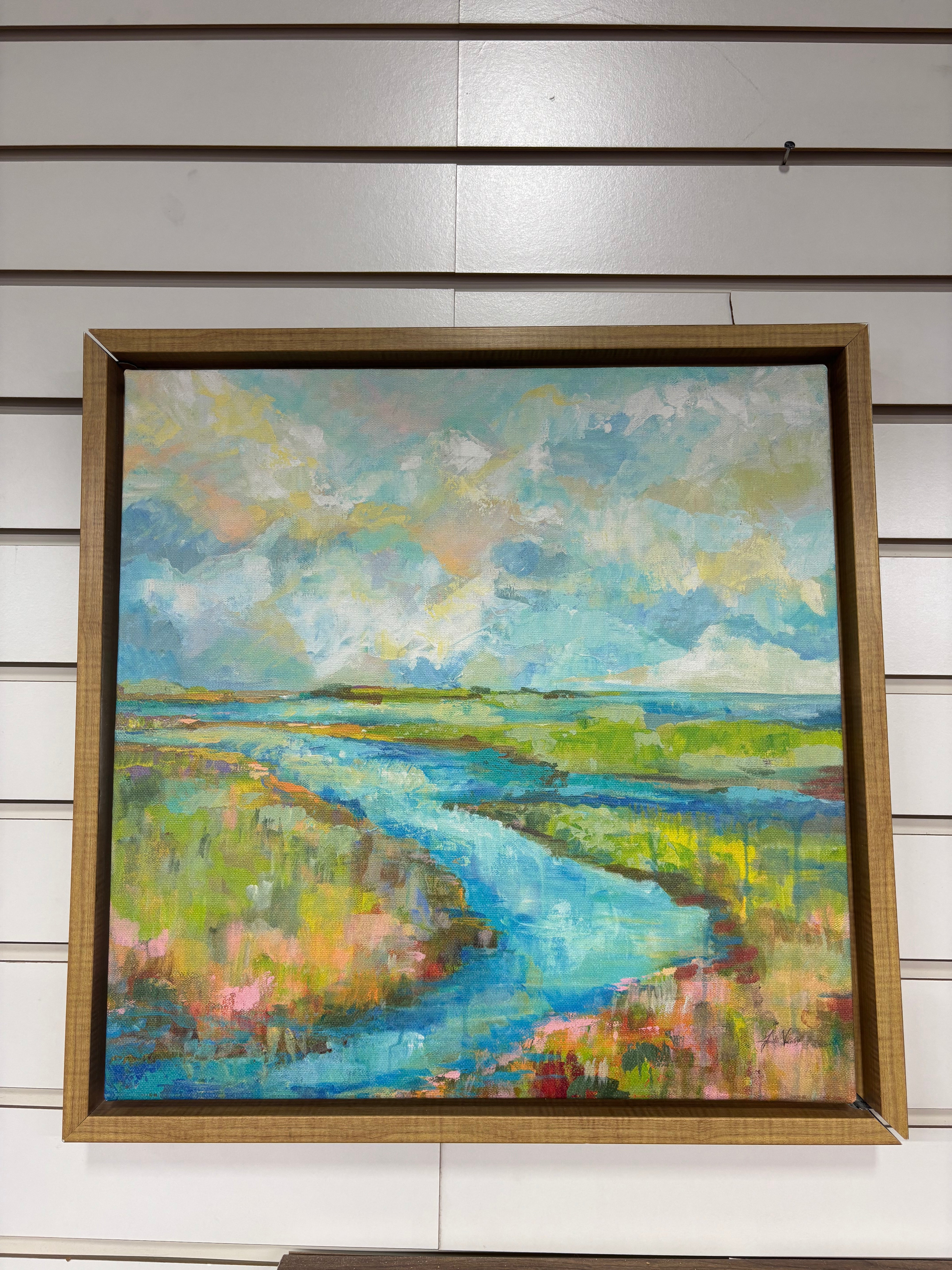16" x 16" Amanti Art Marsh Canvas Wall Art - Framed SHOWROOM ITEM