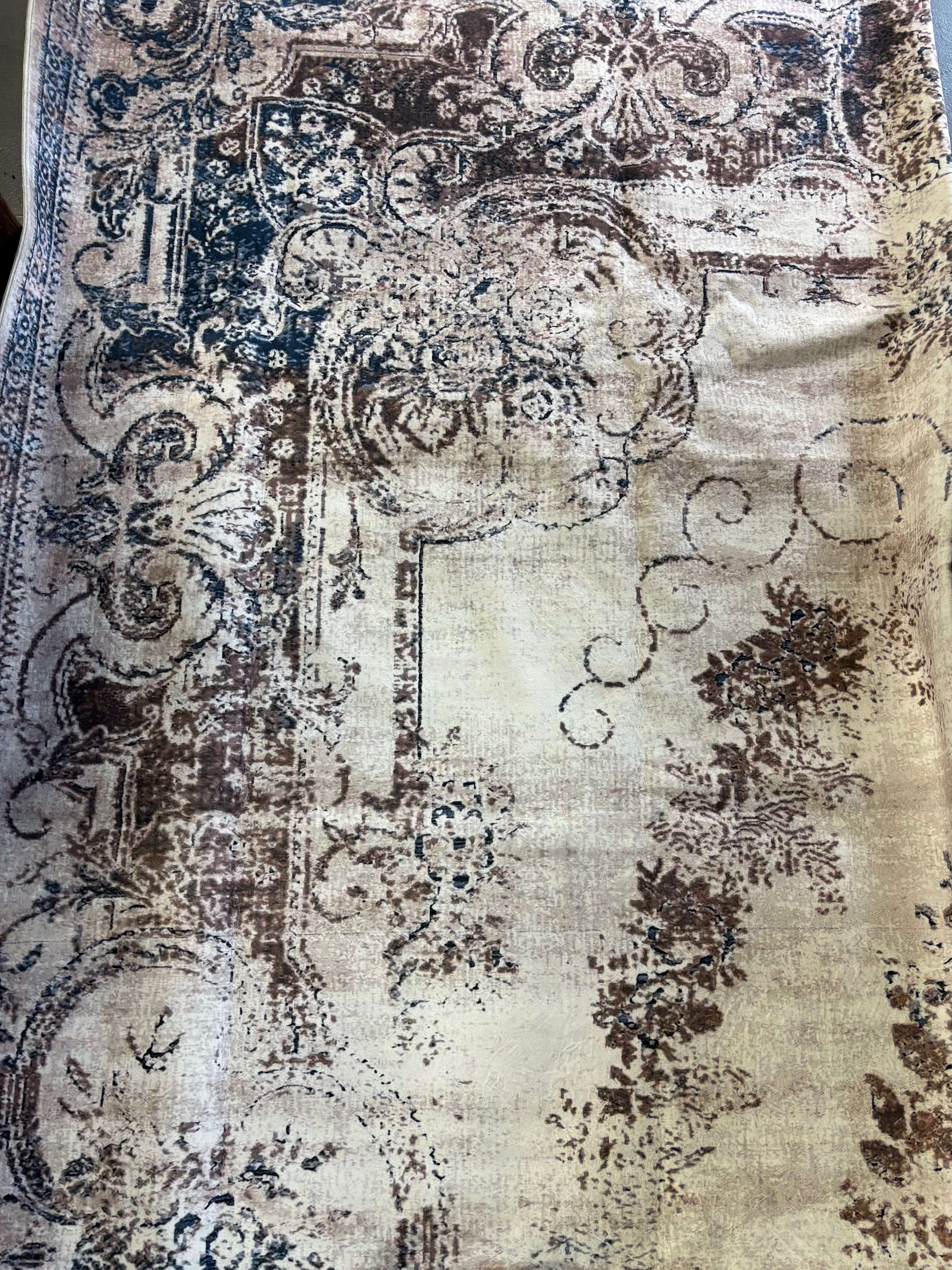 9' x 12' HOMCOM Boho Area Rug - Brown SHOWROOM ITEM
