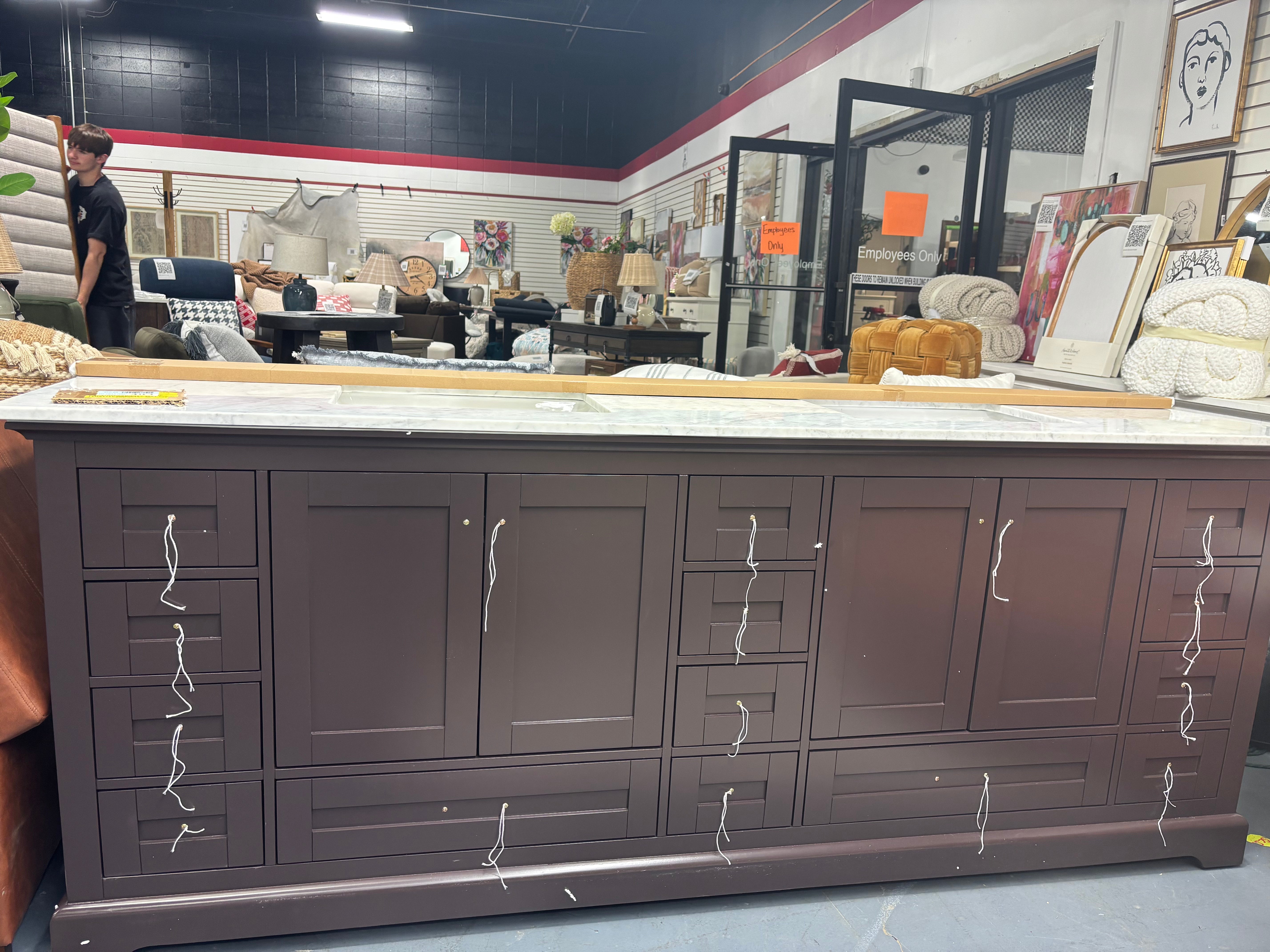 84" W x 22" D - Dukes Double Bath Vanity SHOWROOM ITEM