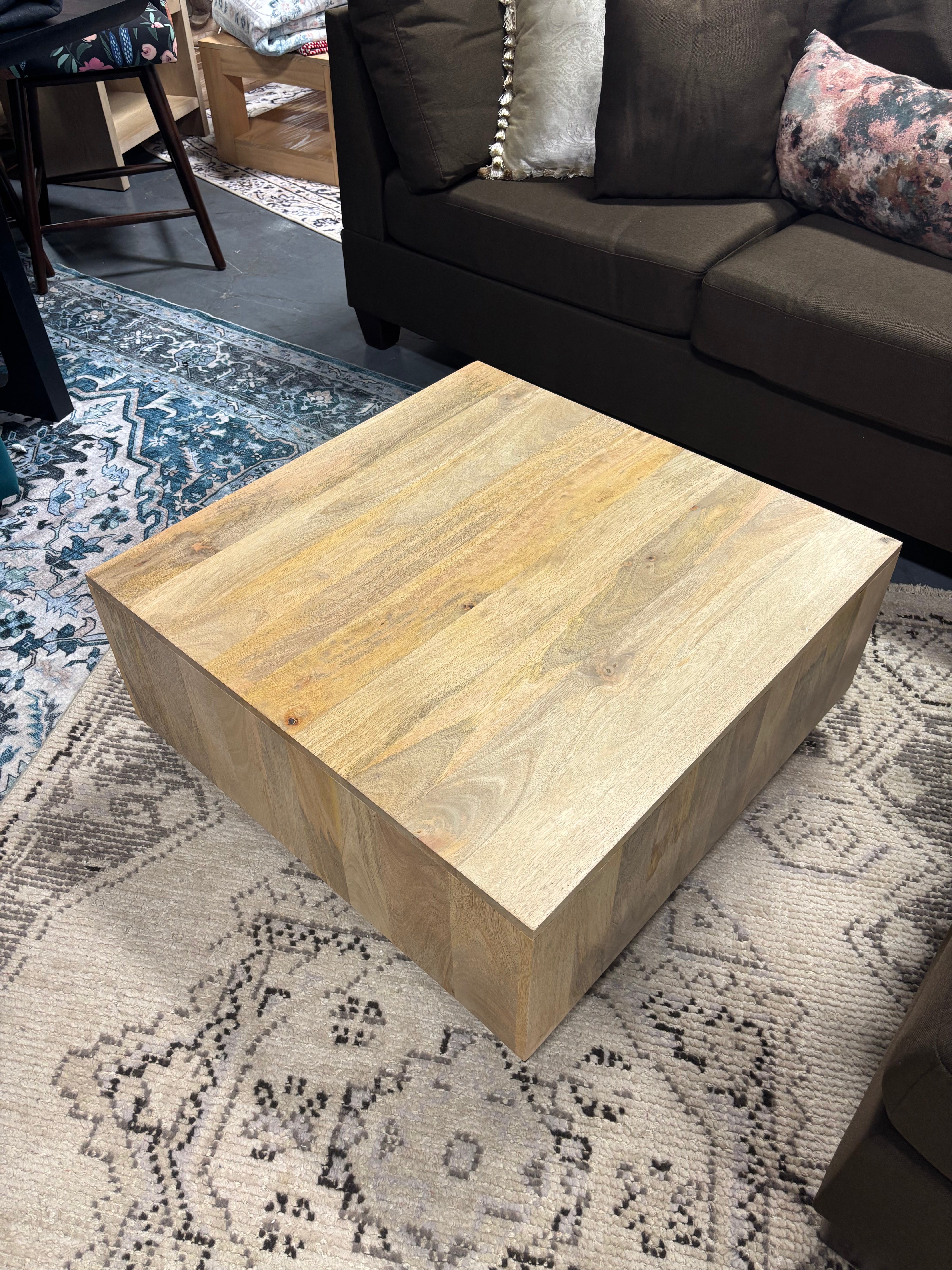 30" WyndenHall Clinton Square Coffee Table - Natural SHOWROOM ITEM