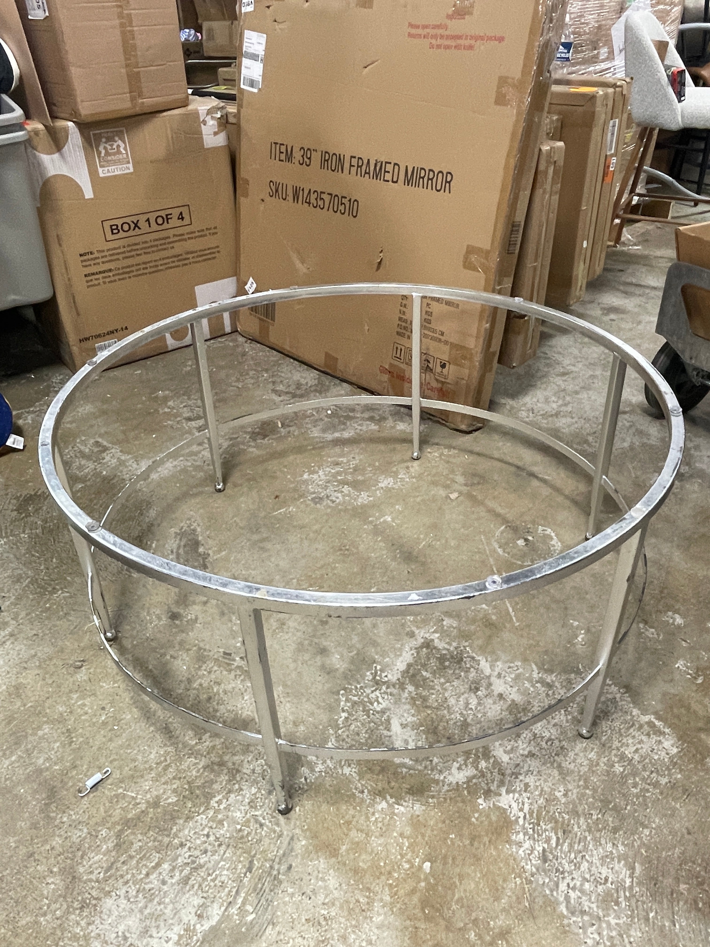 Silver 6 Leg Coffee Table Base