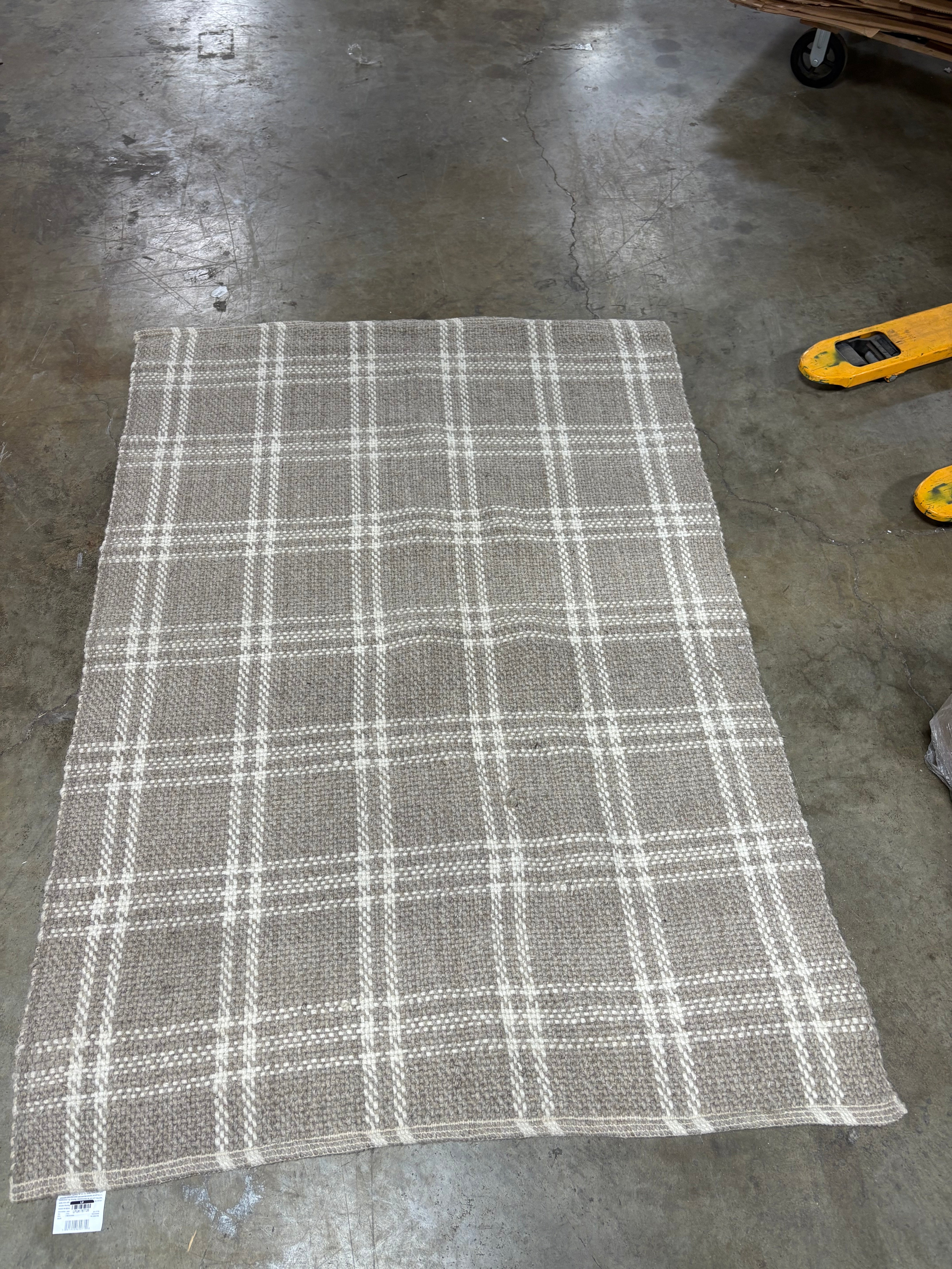Cottonwood Handwoven Plaid Wool/Cotton Area Rug