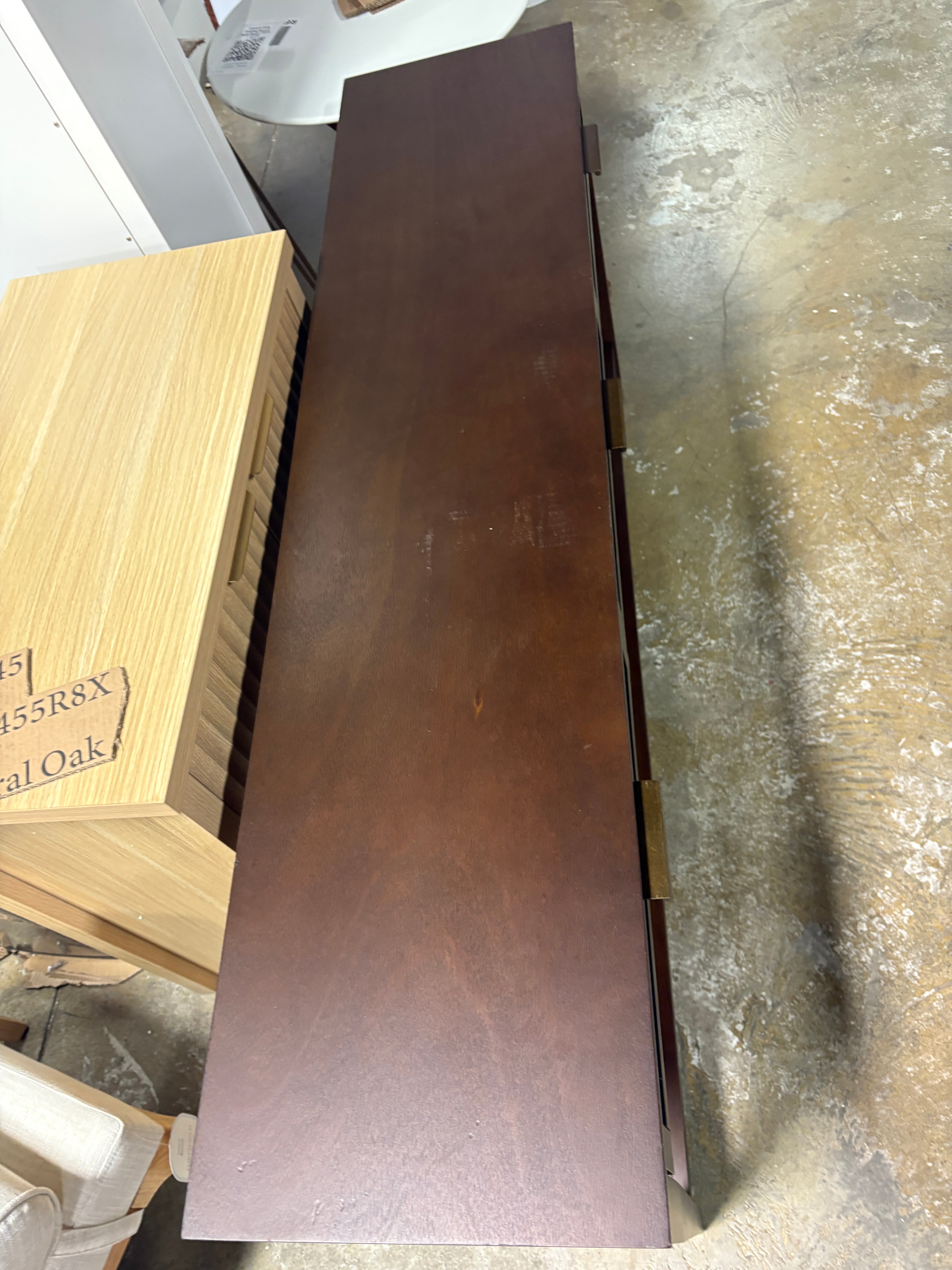 East Bluff Woven Drawer Console Table SHOWROOM ITEM