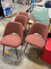 (Set of 4) Modern Fabric Dining Chairs With Curved Back - Terra SHOWROOM ITEM
