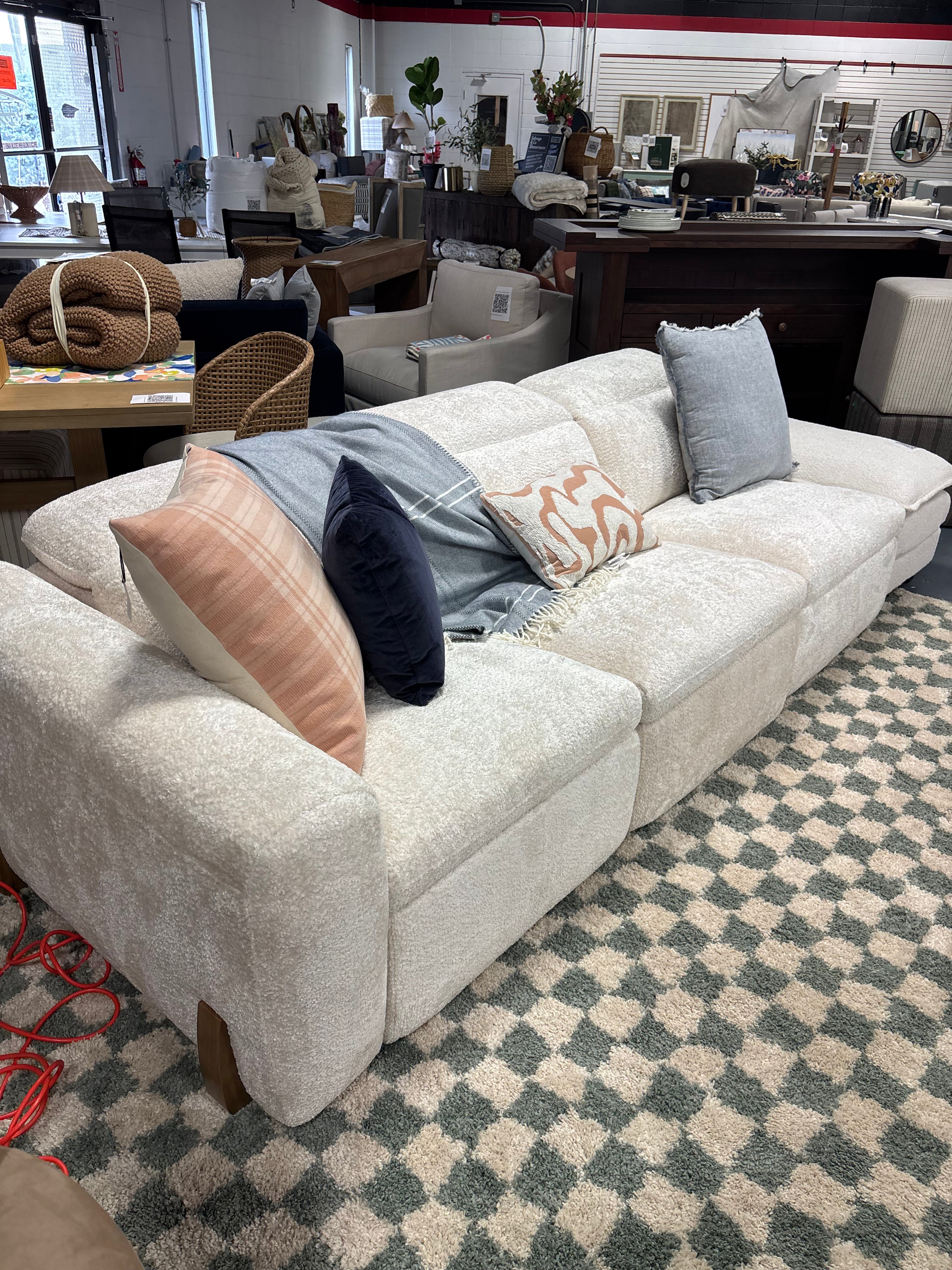 3-piece Modern Beige Fabric Sectional SHOWROOM ITEM