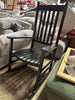 Outdoor Wooden Rocking Chair with High Back - Black SHOWROOM ITEM
