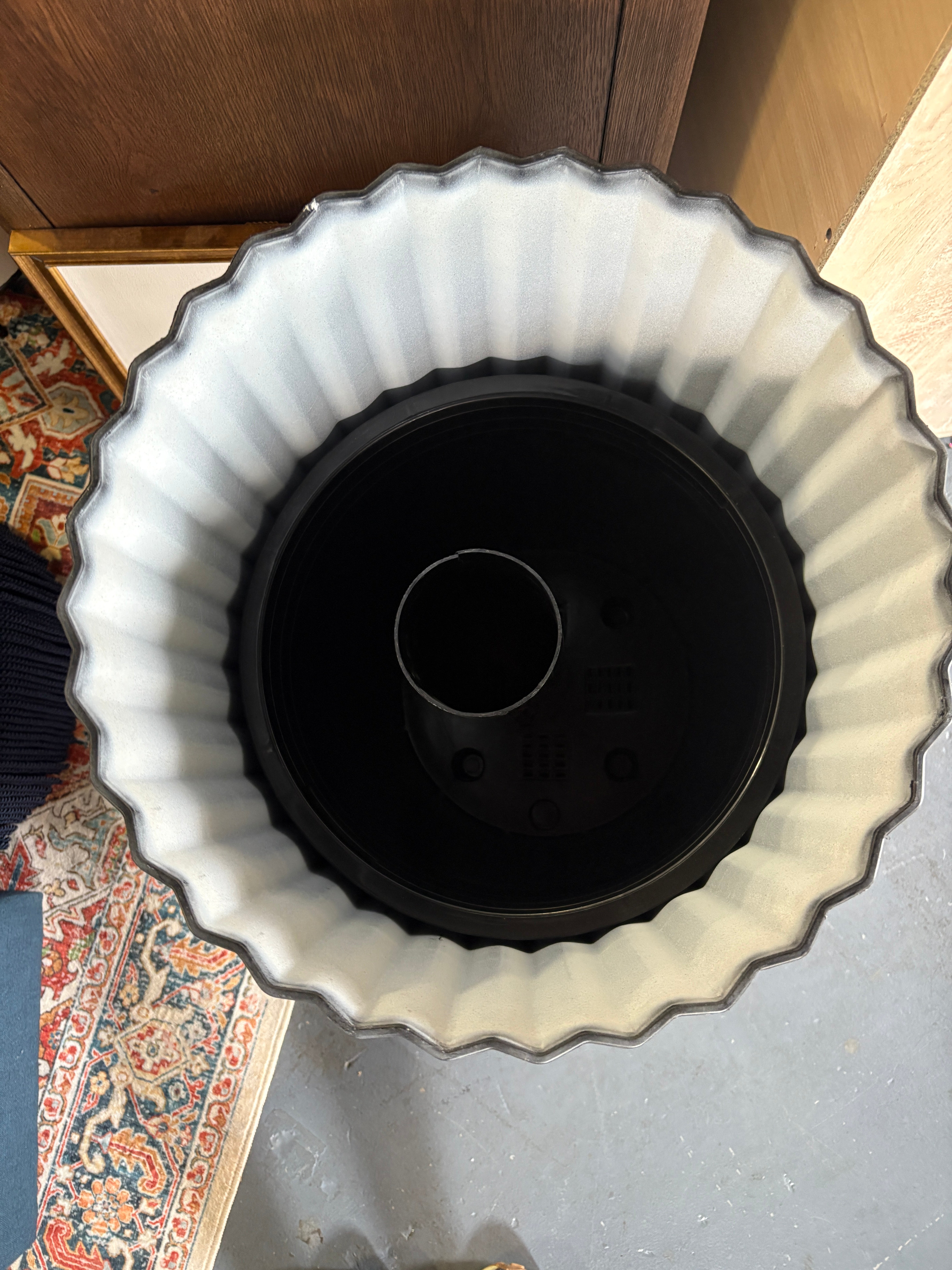 31 Inch Marble Finish Self Watering Pots, SHOWROOM ITEM