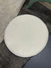 Beautiful Boucle Pouf Ottoman and Foot Rest - White SHOWROOM ITEM