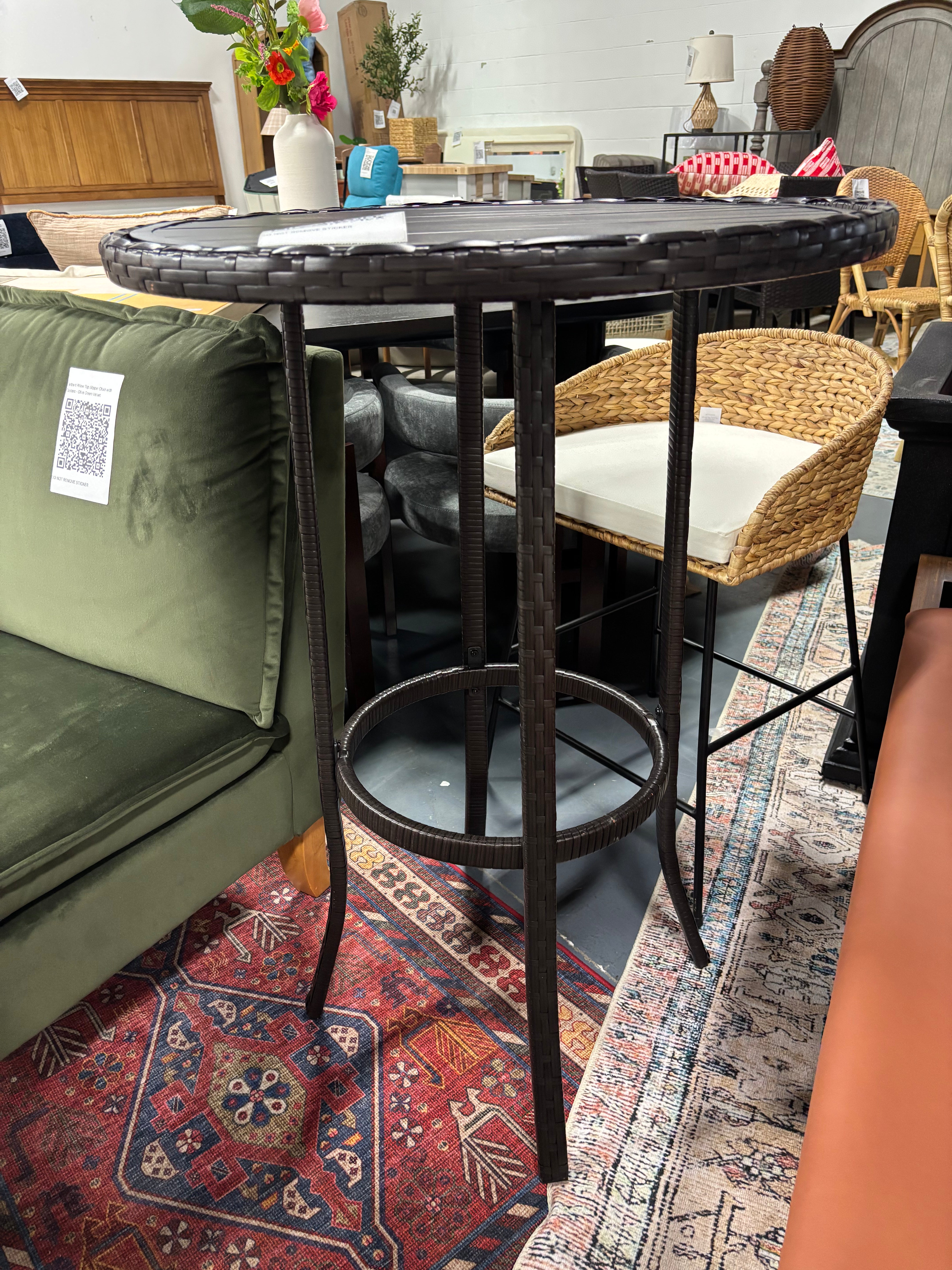 Best Choice Products Outdoor Bistro Bar Height Table - Black SHOWROOM ITEM