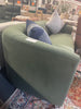 Kante Curved Channel Tufted Velvet Sofa in Green 88” SHOWROOM ITEM ONLY