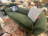 Kante Curved Channel Tufted Velvet Sofa in Green 88” SHOWROOM ITEM ONLY