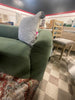Kante Curved Channel Tufted Velvet Sofa in Green 88” SHOWROOM ITEM ONLY
