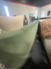 Kante Curved Channel Tufted Velvet Sofa in Green 88” SHOWROOM ITEM ONLY