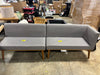 2pc Odessa Mid-Century Modern Dining Nook Banquette Set SHOWROOM ITEM