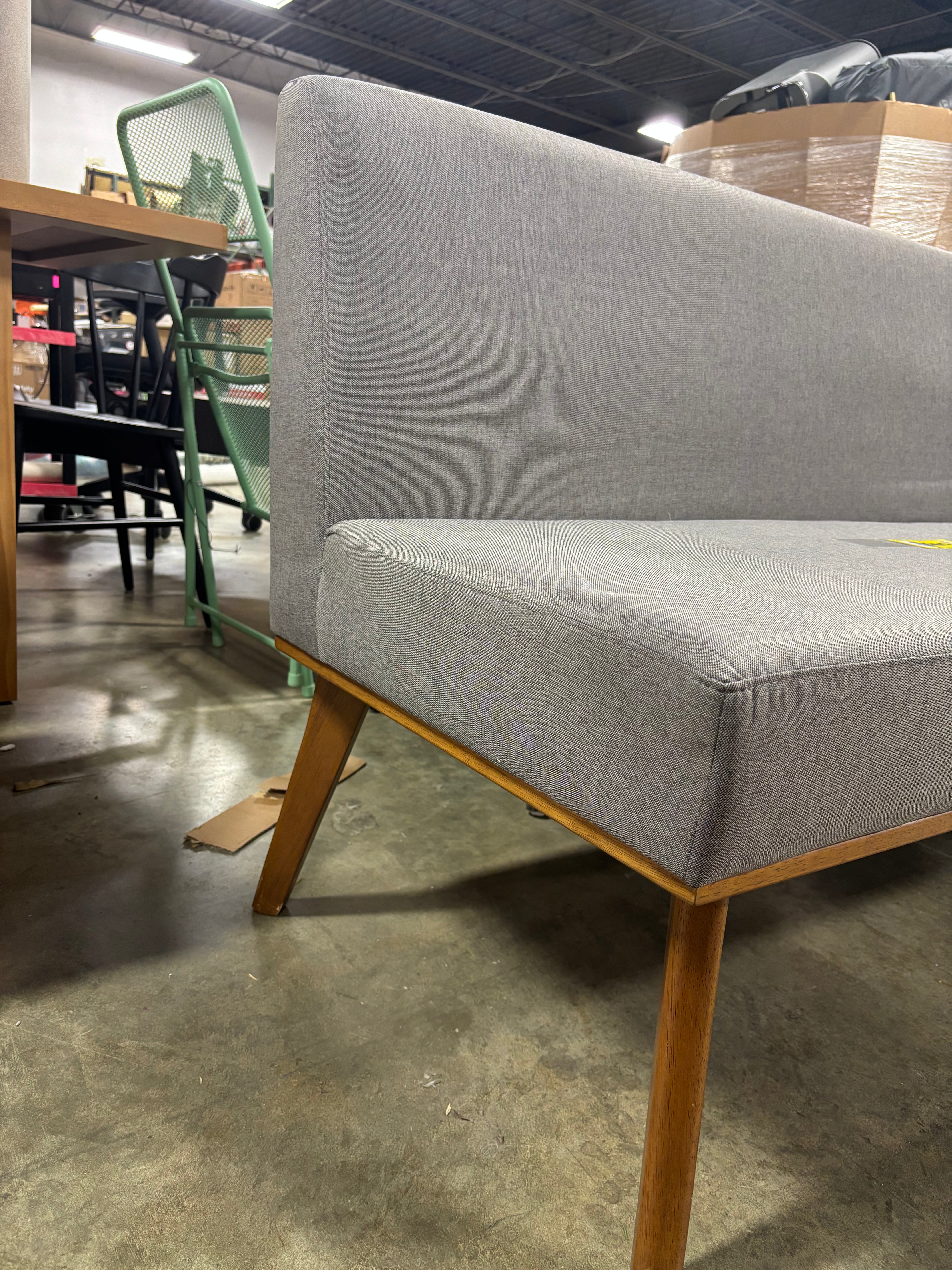 2pc Odessa Mid-Century Modern Dining Nook Banquette Set SHOWROOM ITEM