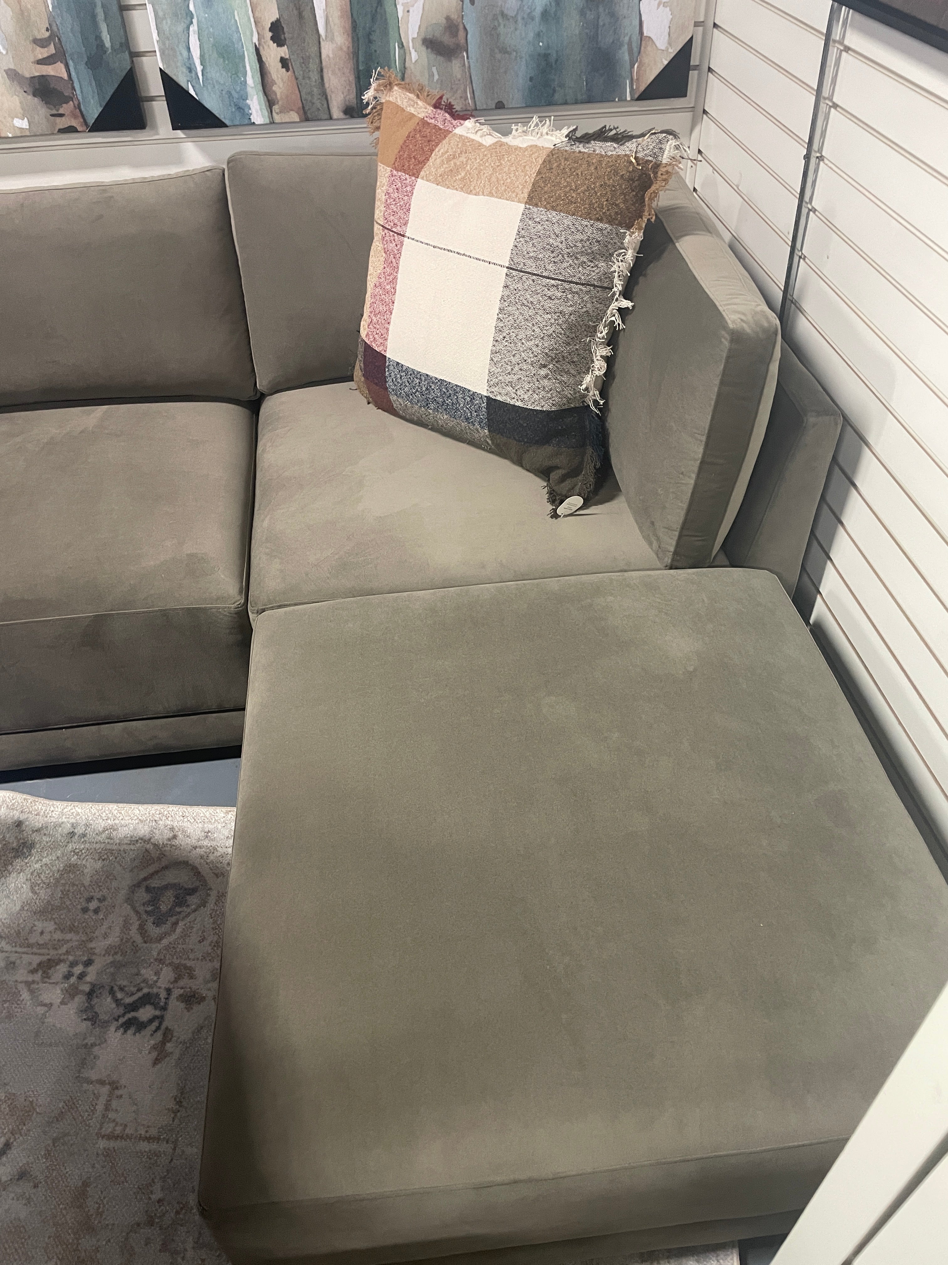 Deirdre 4 - Piece Velvet Sectional SHOWROOM ITEM