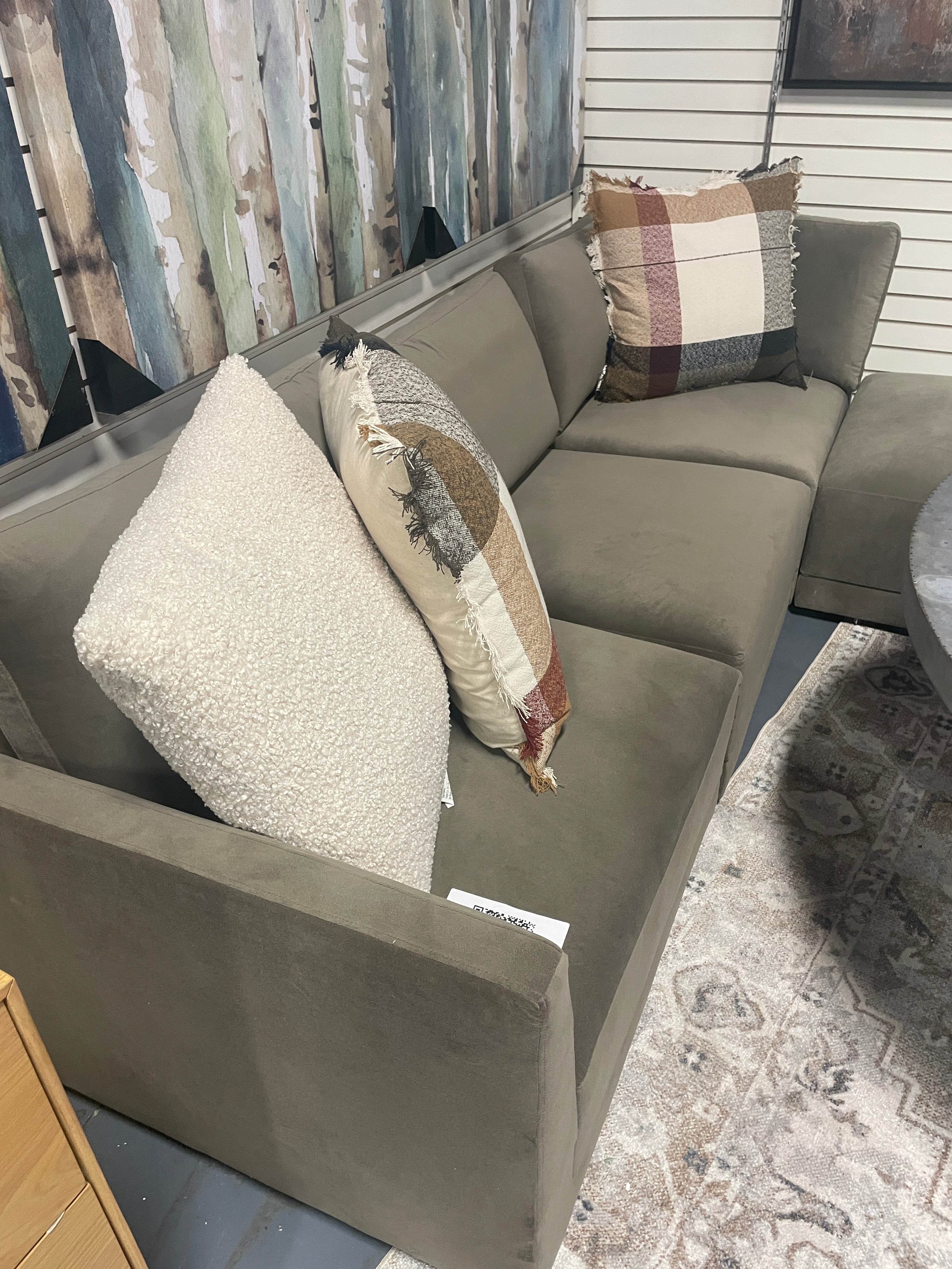 Deirdre 4 - Piece Velvet Sectional SHOWROOM ITEM
